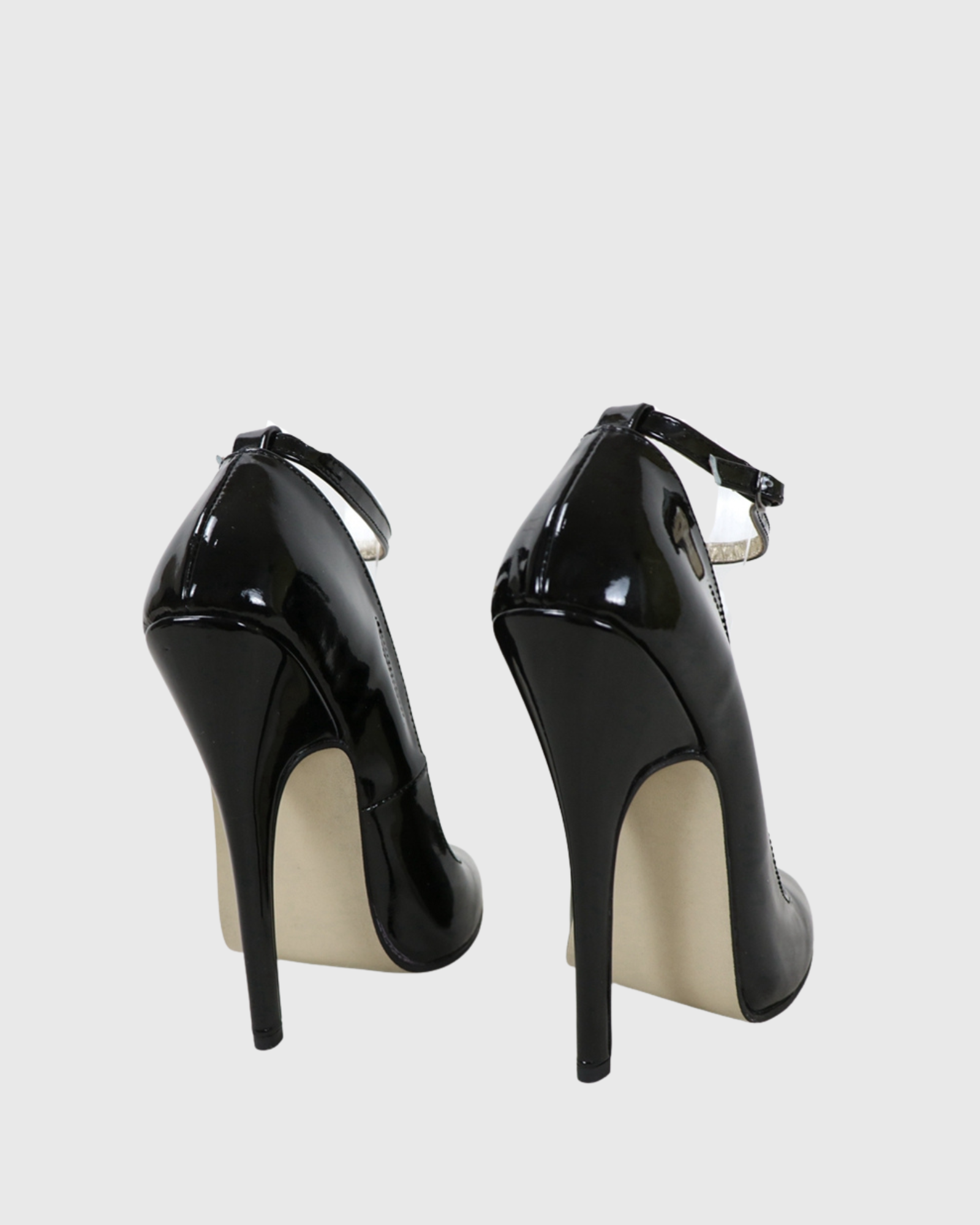Jolie Fetish Strap Pumps In Black
