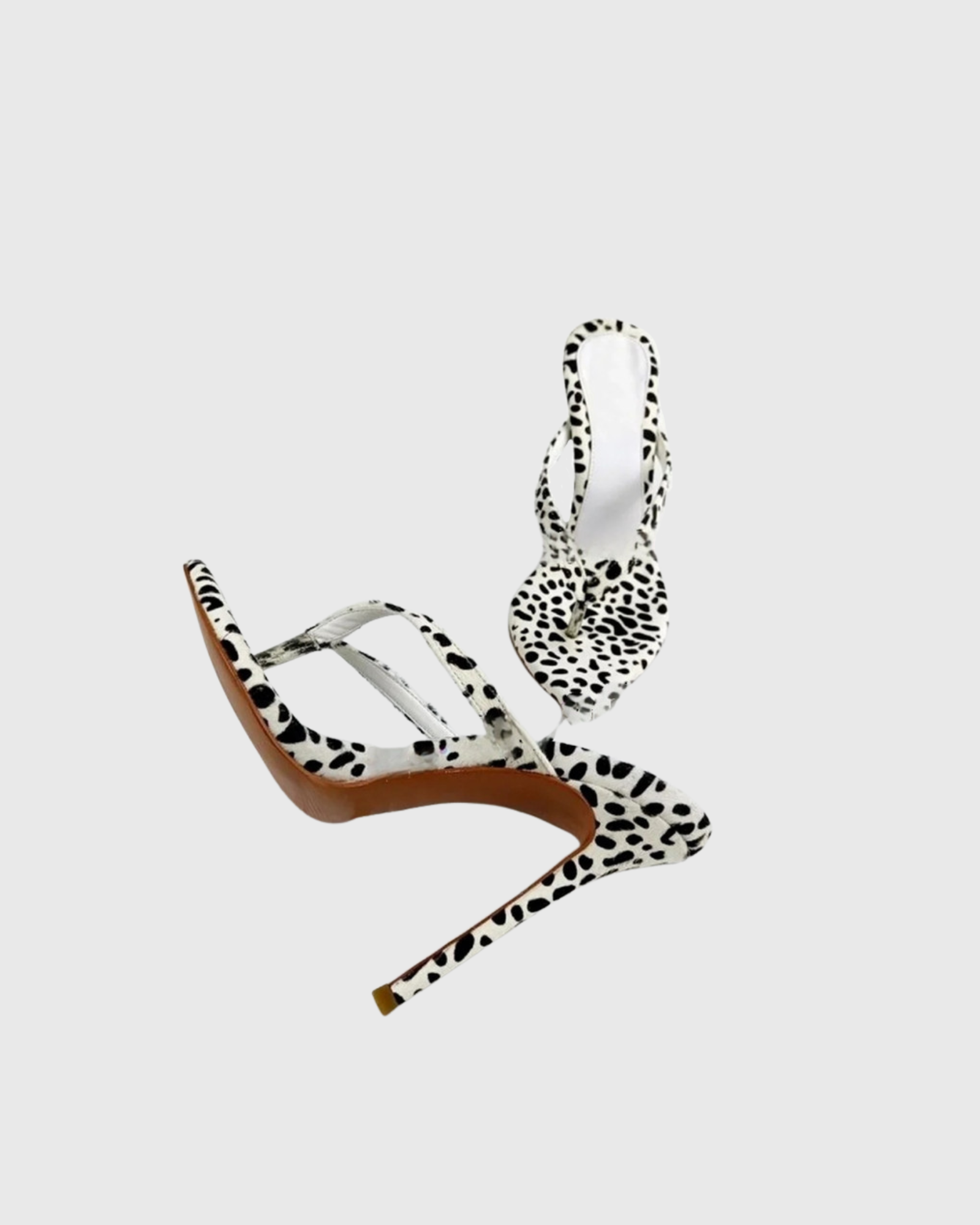 Belle Spot Print Sandals In White