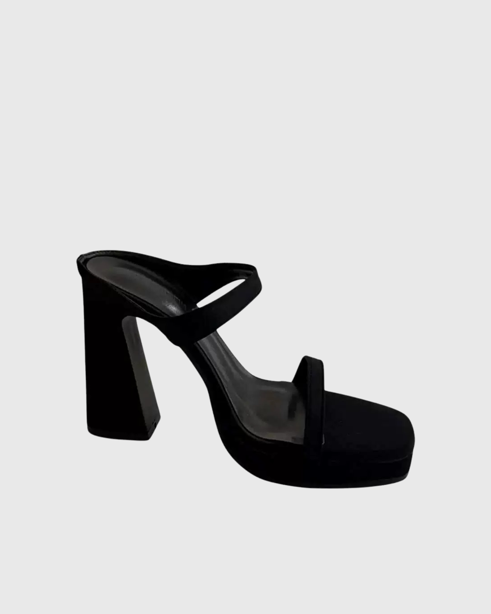 Mico Platform Open Toe Mules In Black