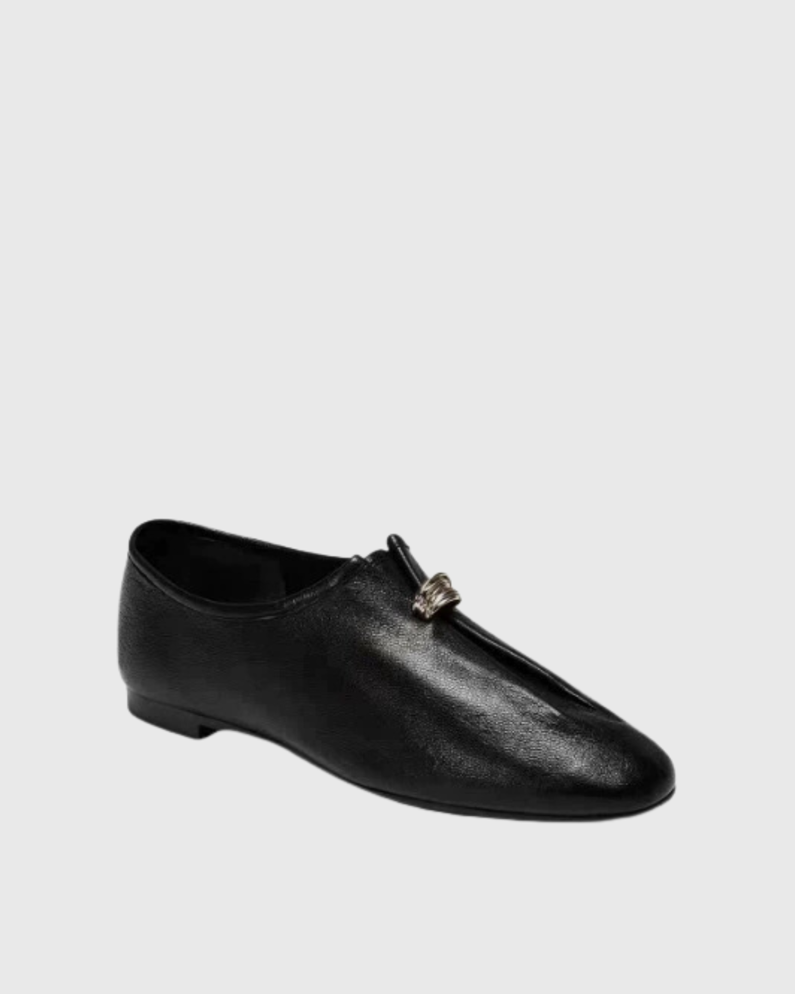 Noeva Leather Glove Flats In Black