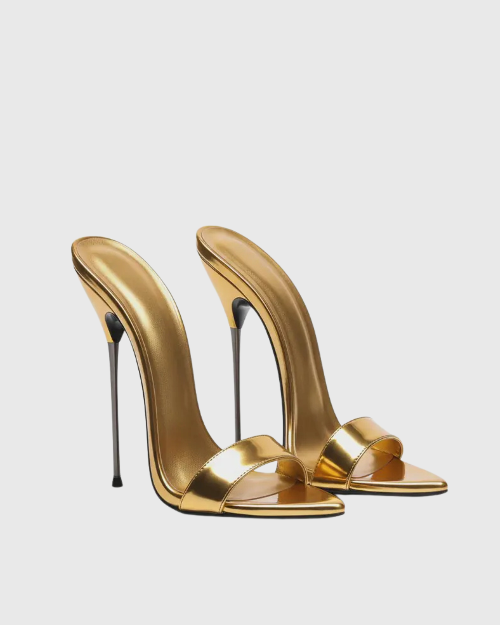 Jolie Fetish Mules In Gold