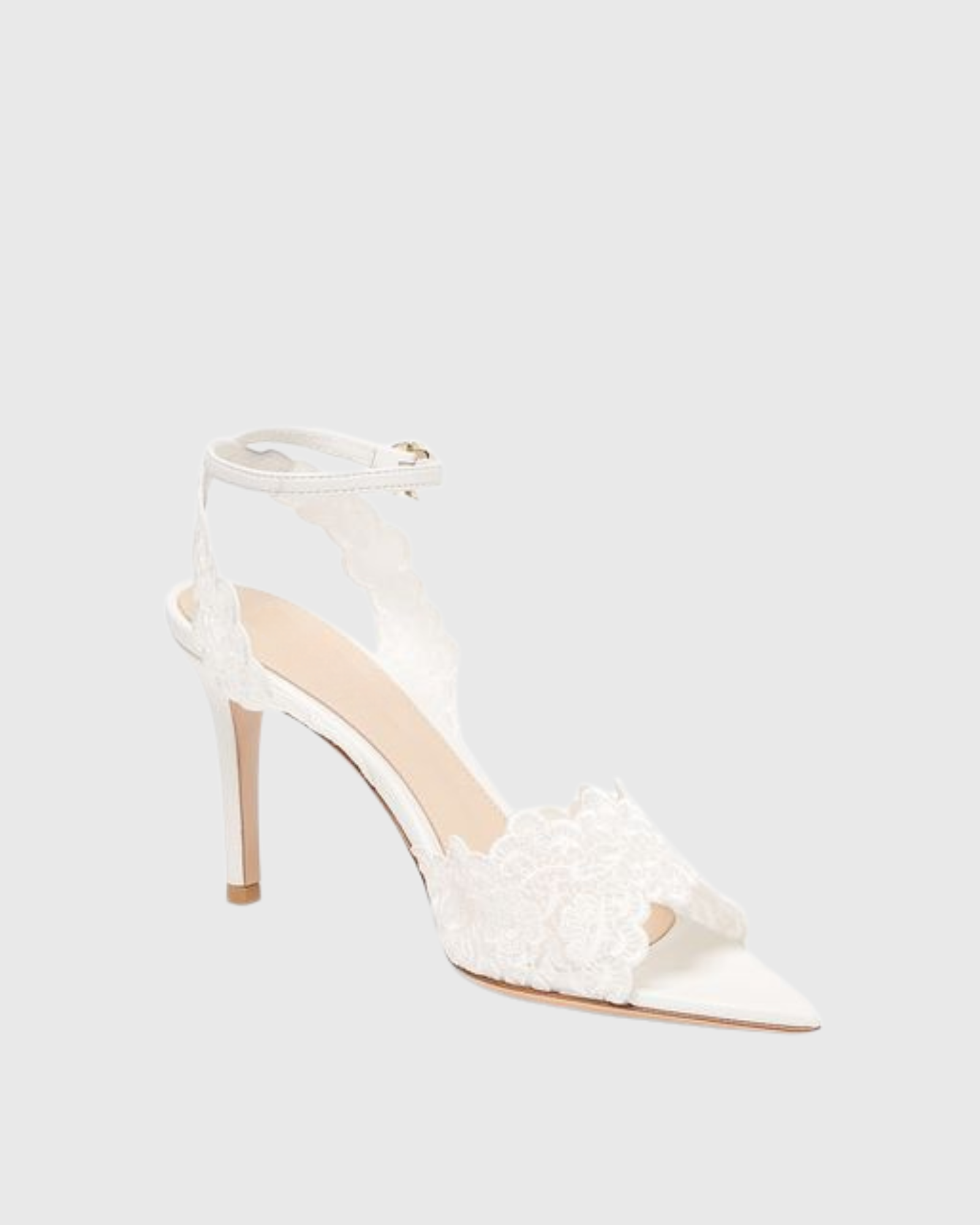 Lancaster Lace Strap Sandals In White