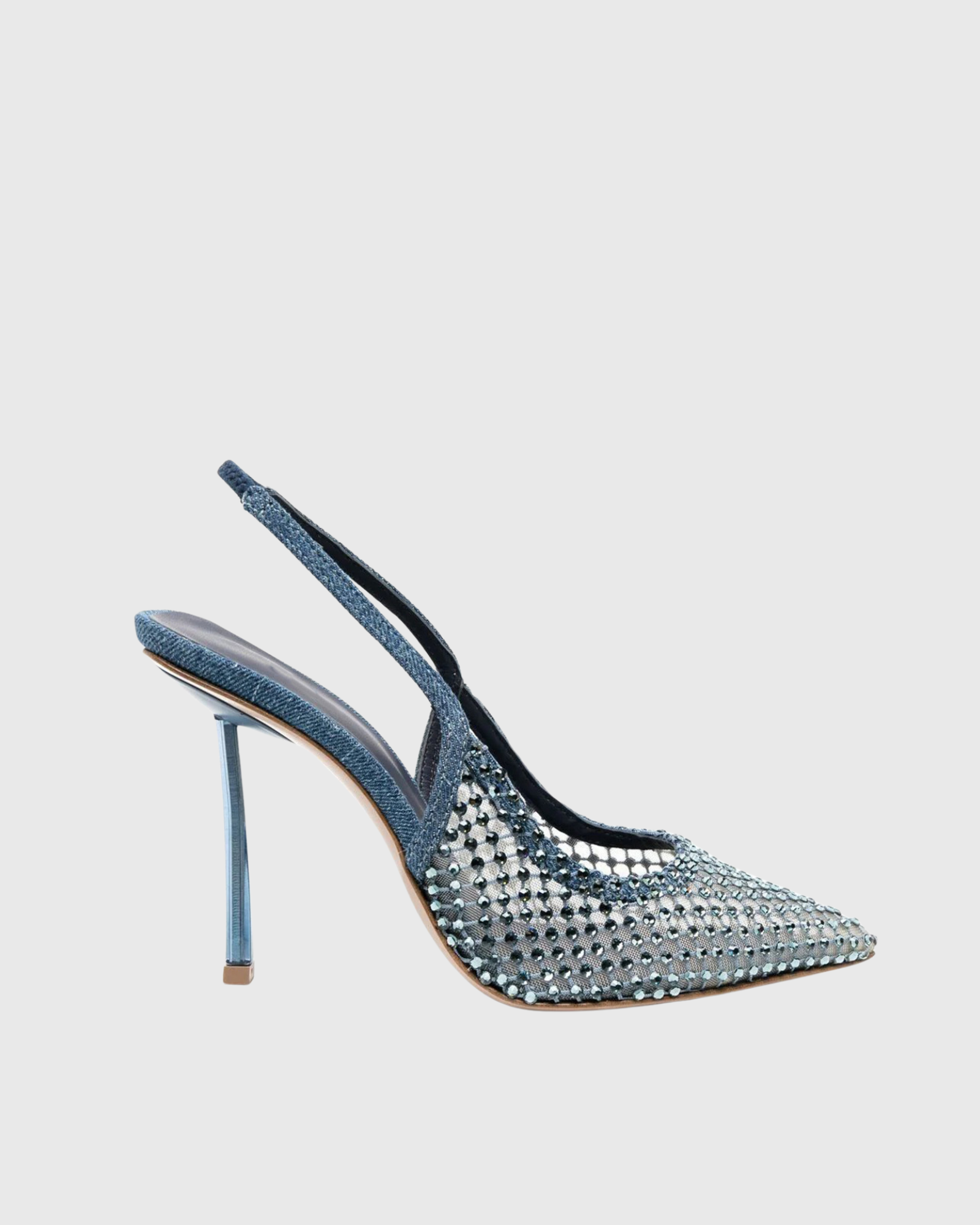 Soraya Rhinestone Sandals In Blue