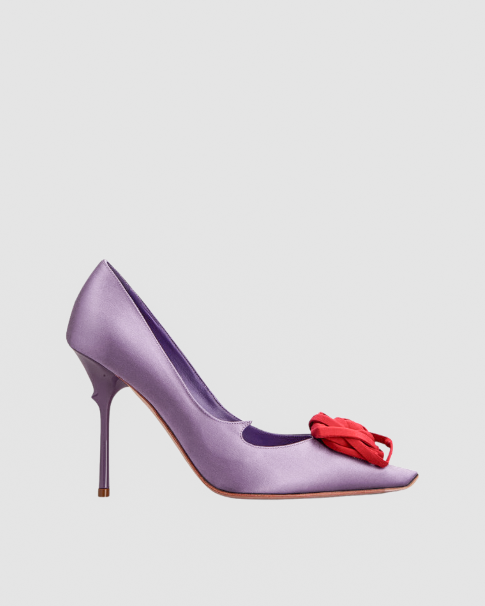 Sage Rose Satin Pumps In Violet