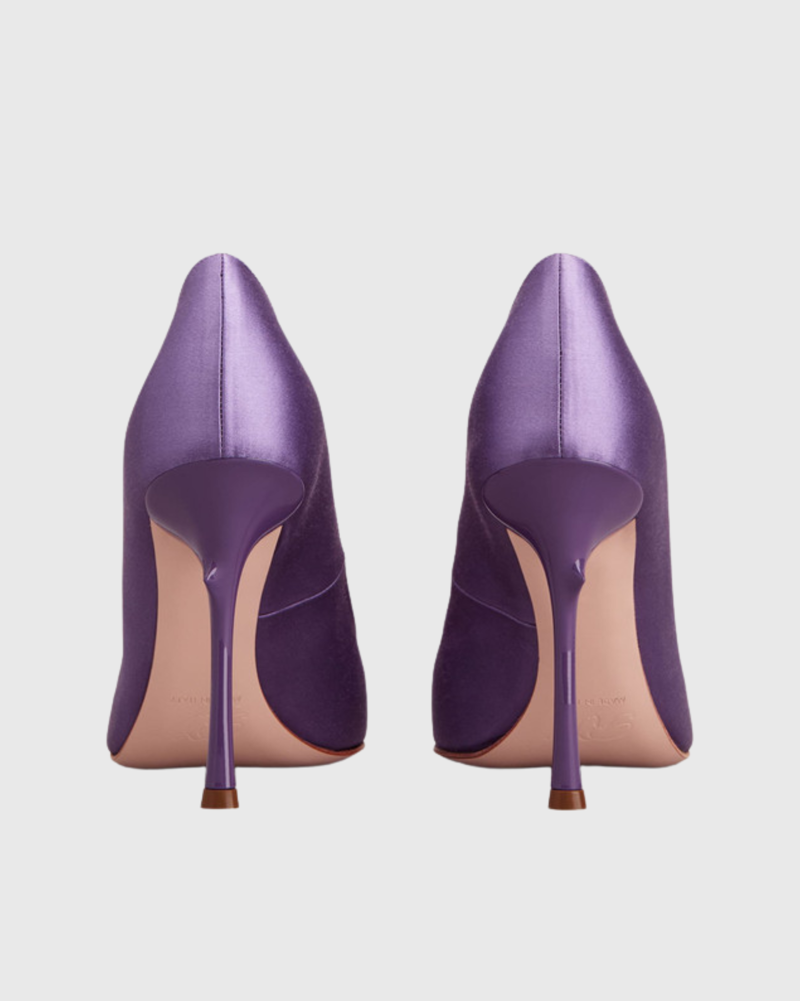 Sage Rose Satin Pumps In Violet