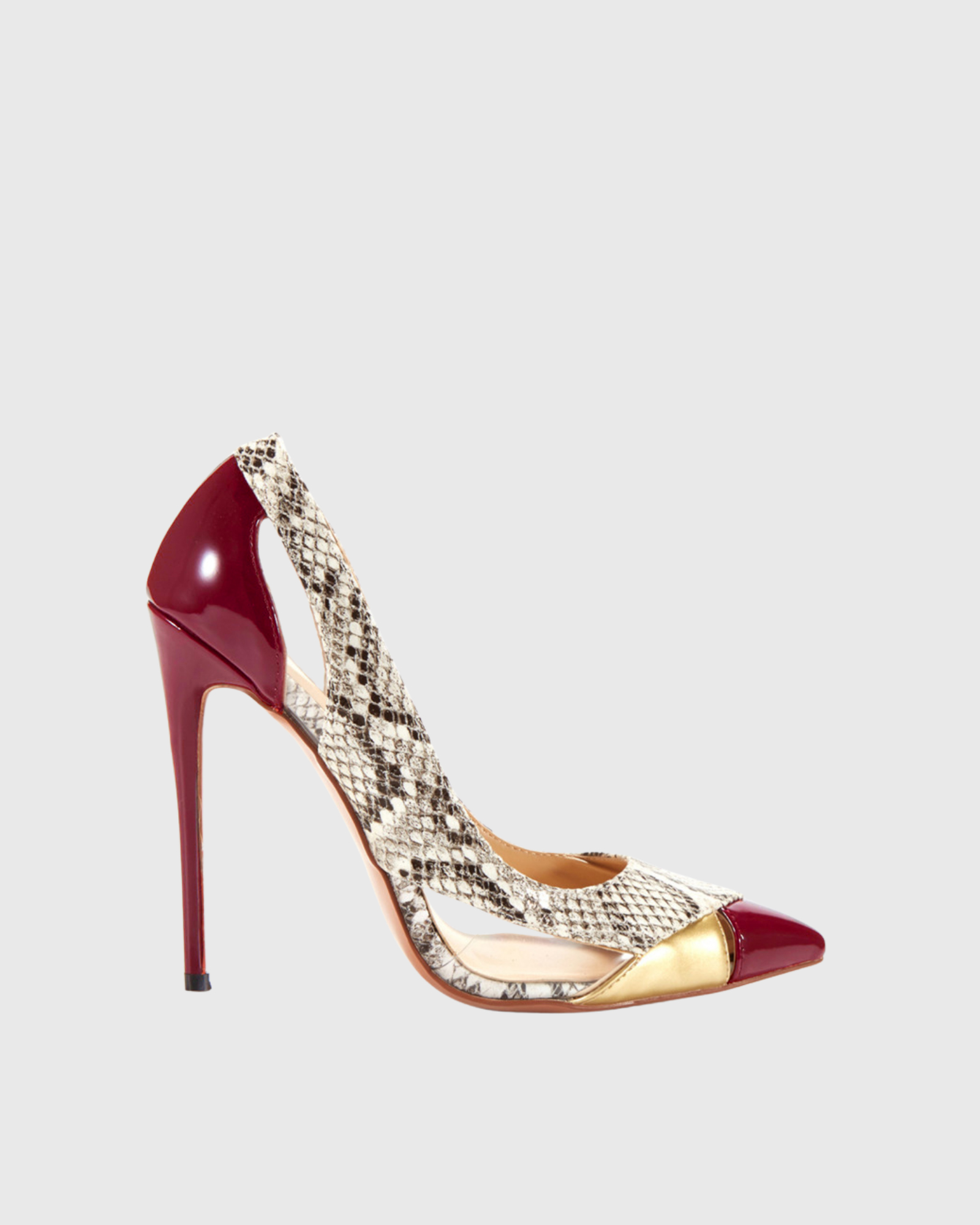 Saima Snake Print Cutout Pumps