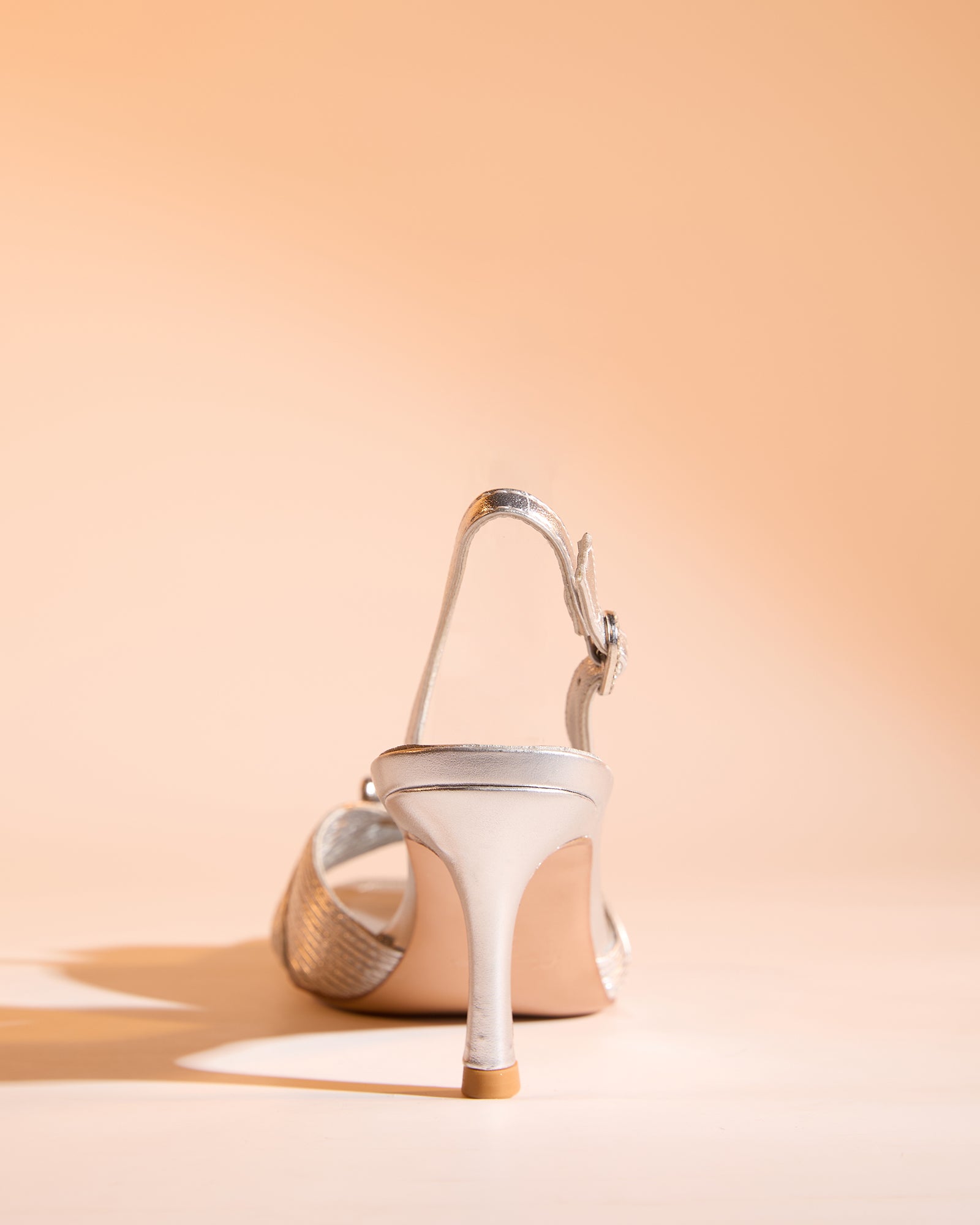 Sevan Vintage Rhinestone Slingback Sandals In Silver