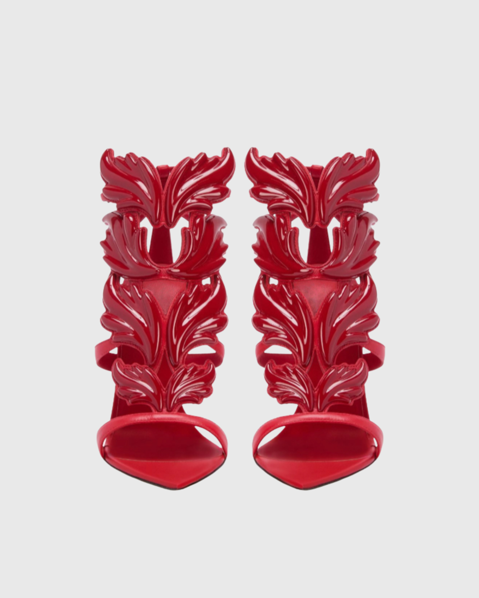 Tatiana Mirrored Wing Sandals In Red