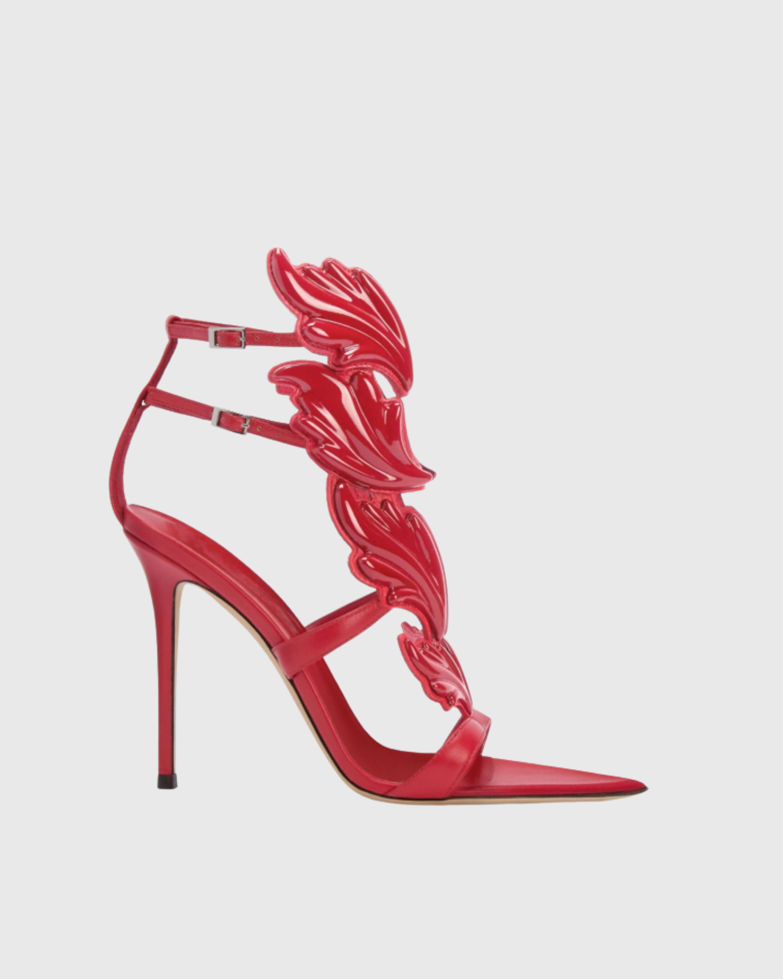 Tatiana Mirrored Wing Sandals In Red