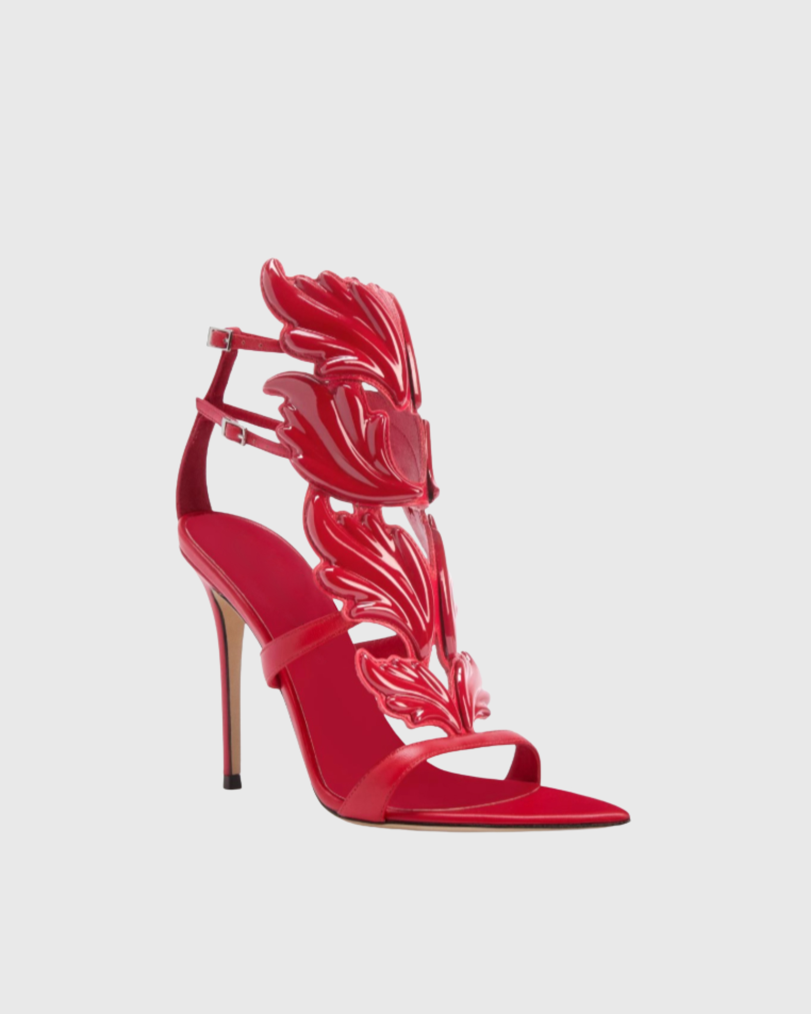 Tatiana Mirrored Wing Sandals In Red