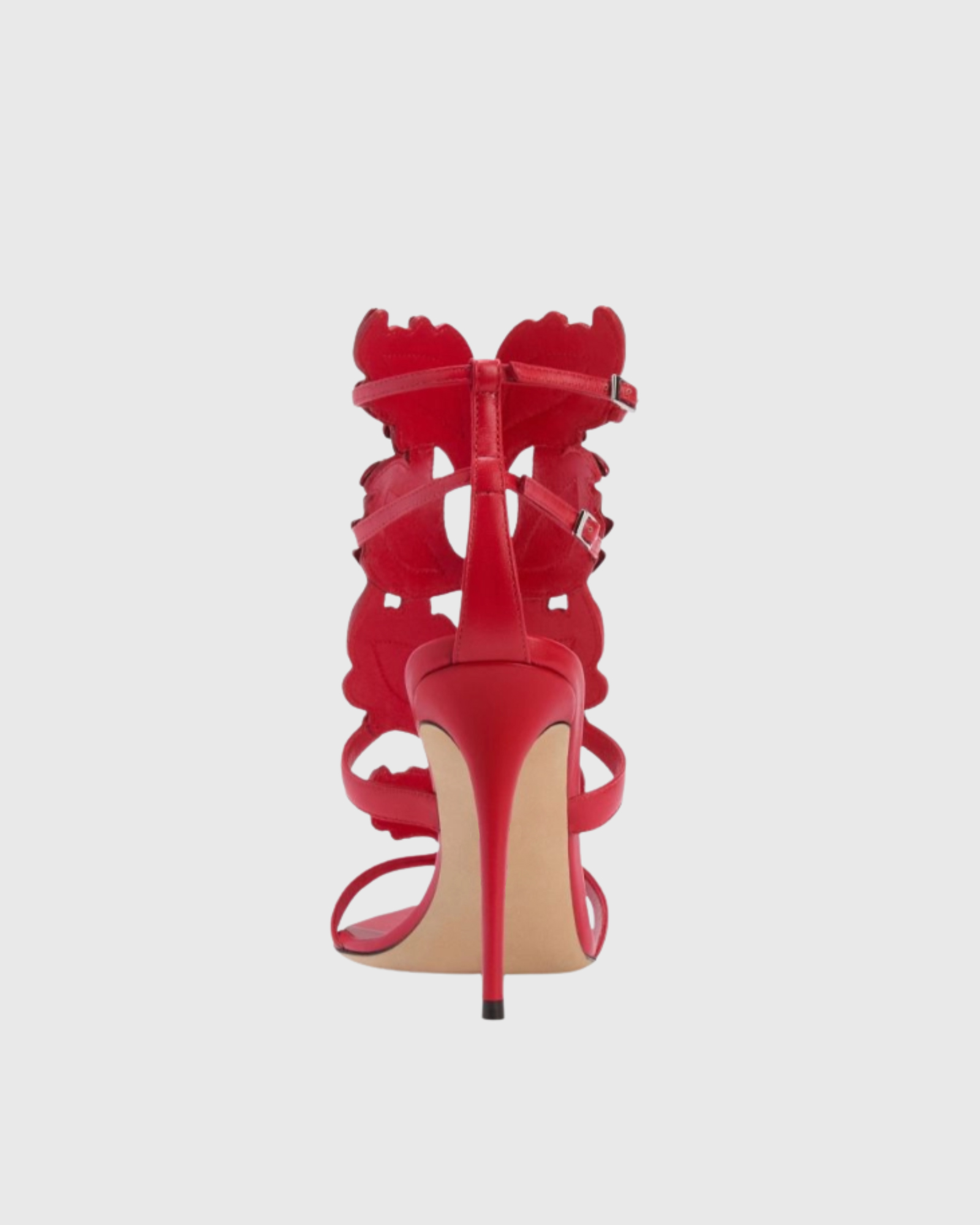 Tatiana Mirrored Wing Sandals In Red