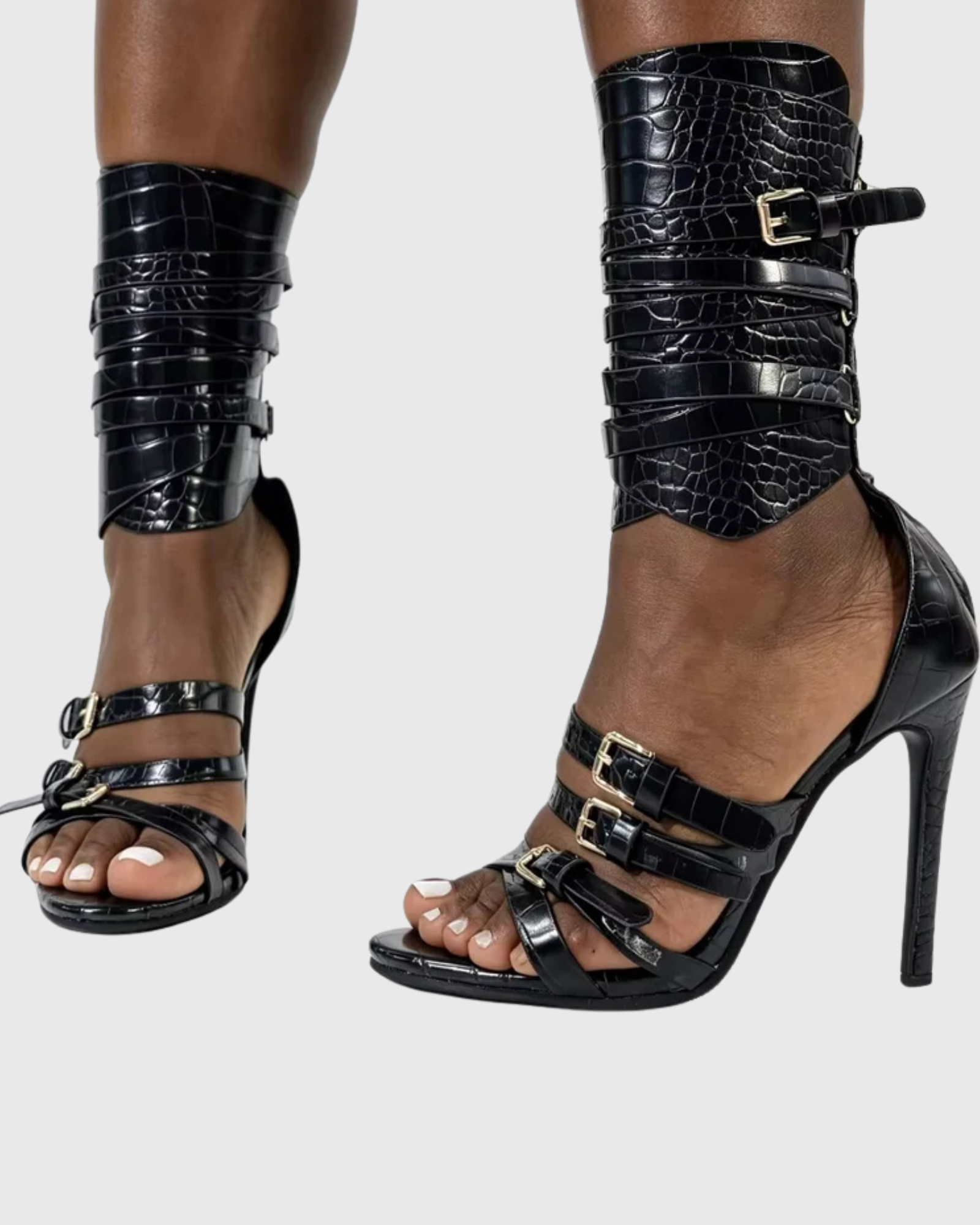 Telisa Buckle Strappy Leather Sandals