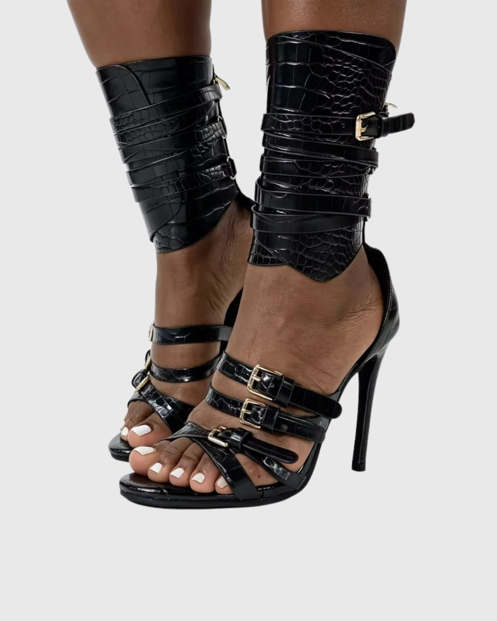 Telisa Buckle Strappy Leather Sandals