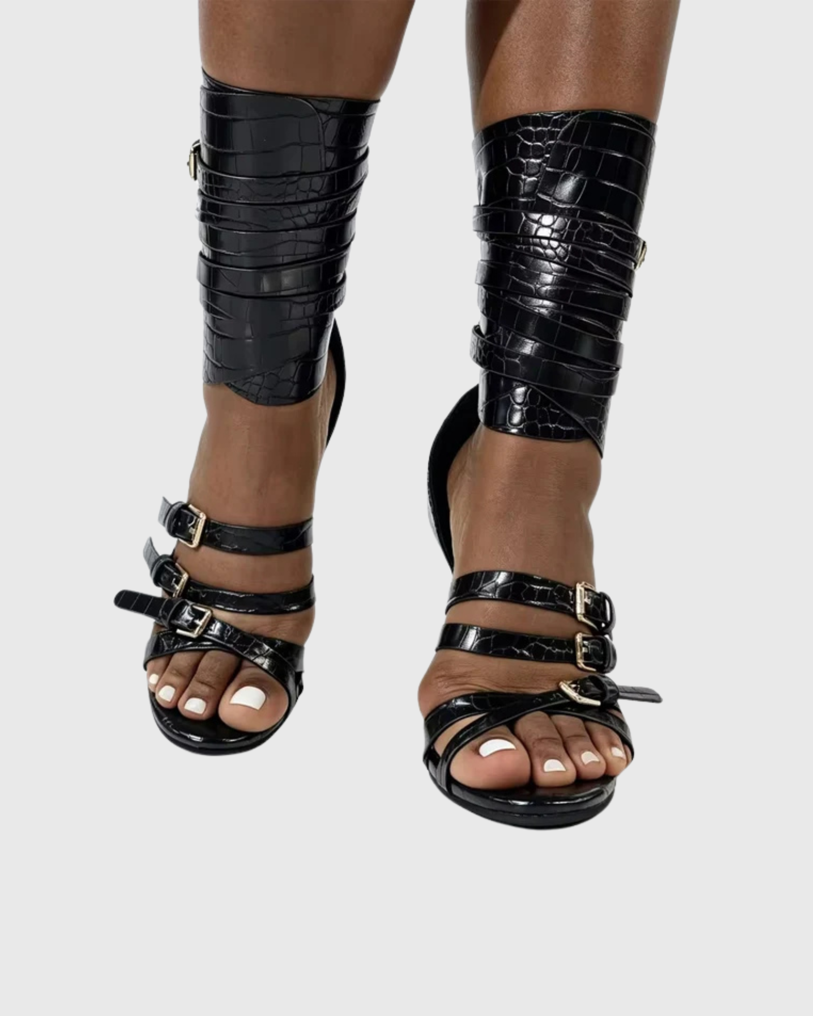Telisa Buckle Strappy Leather Sandals
