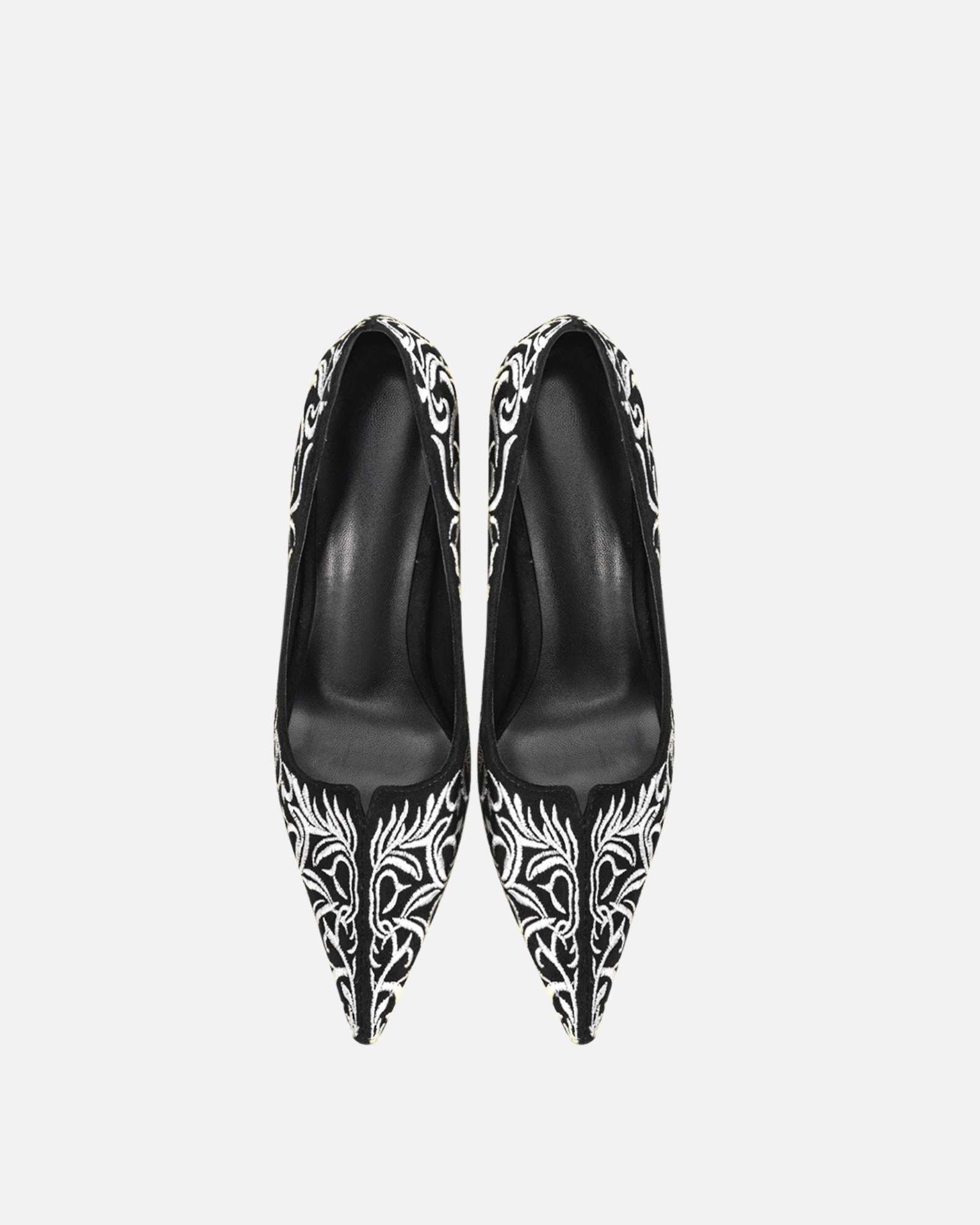 Vezar Embroidered Pumps In Silver
