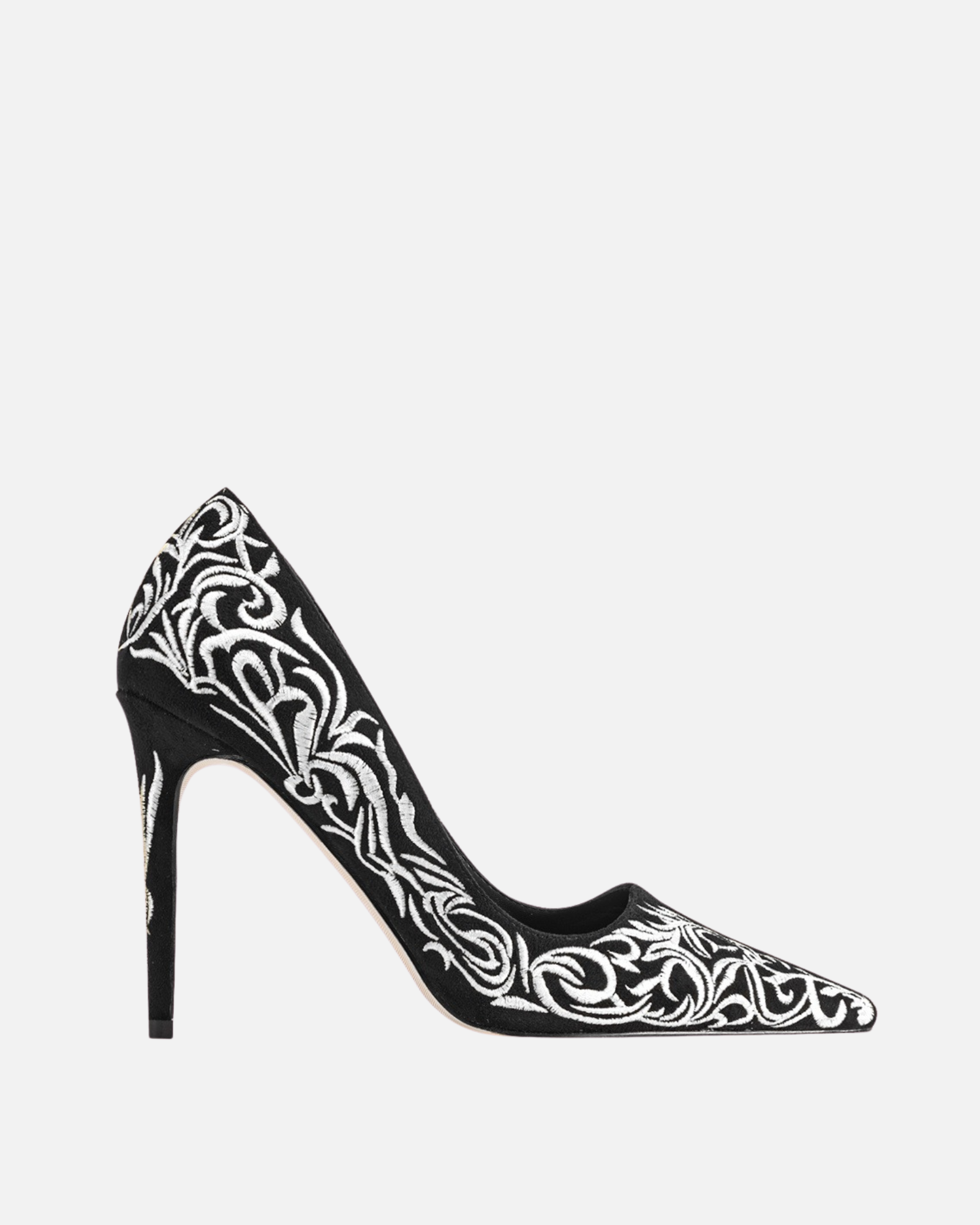 Vezar Embroidered Pumps In Silver