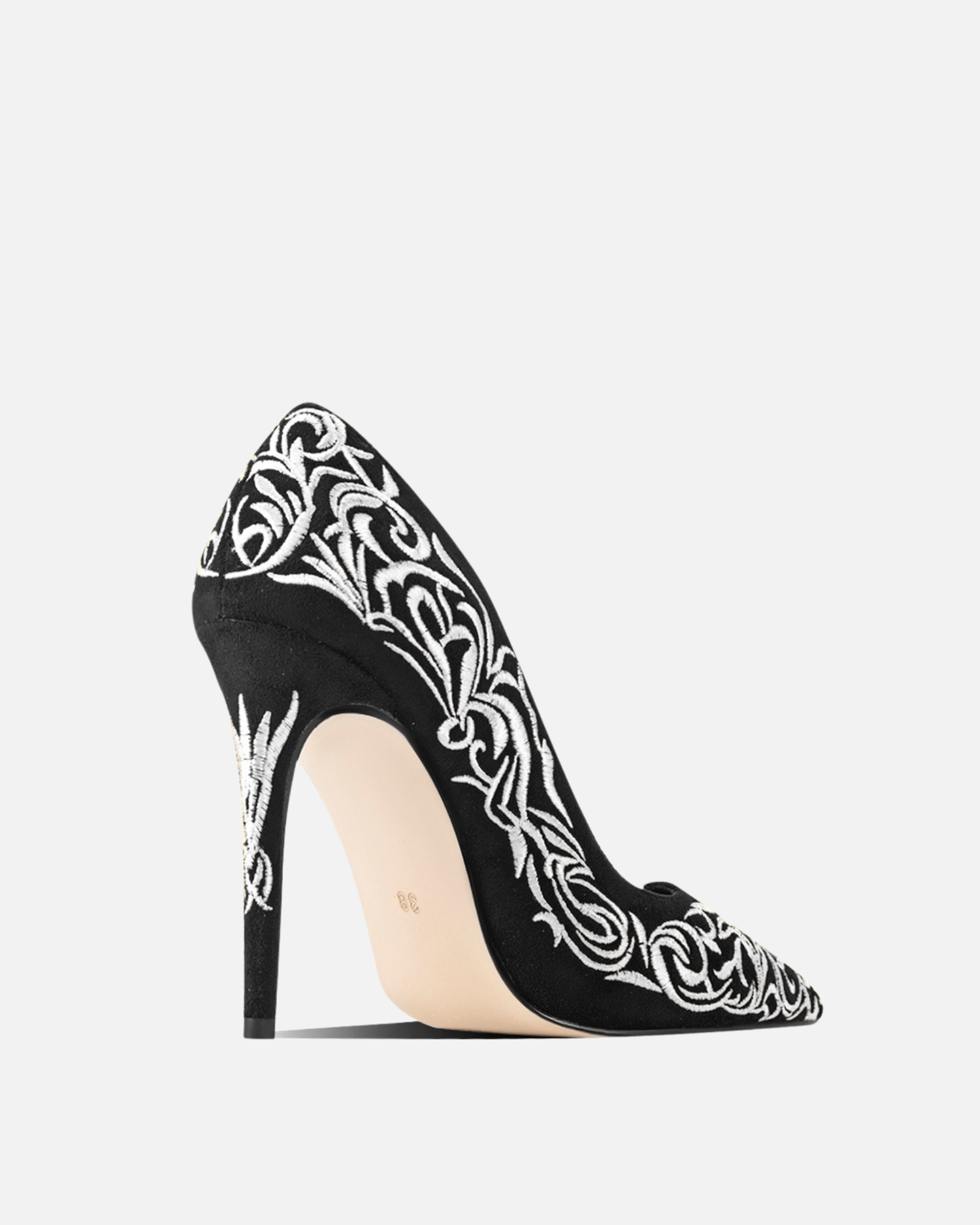 Vezar Embroidered Pumps In Silver