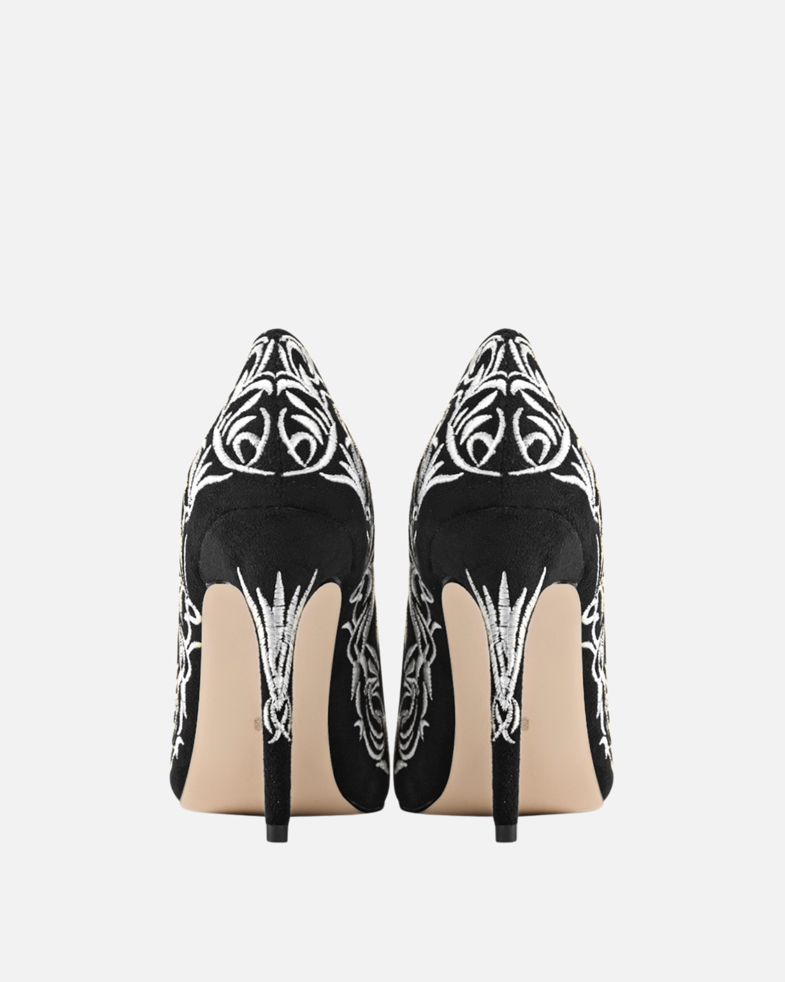 Vezar Embroidered Pumps In Silver