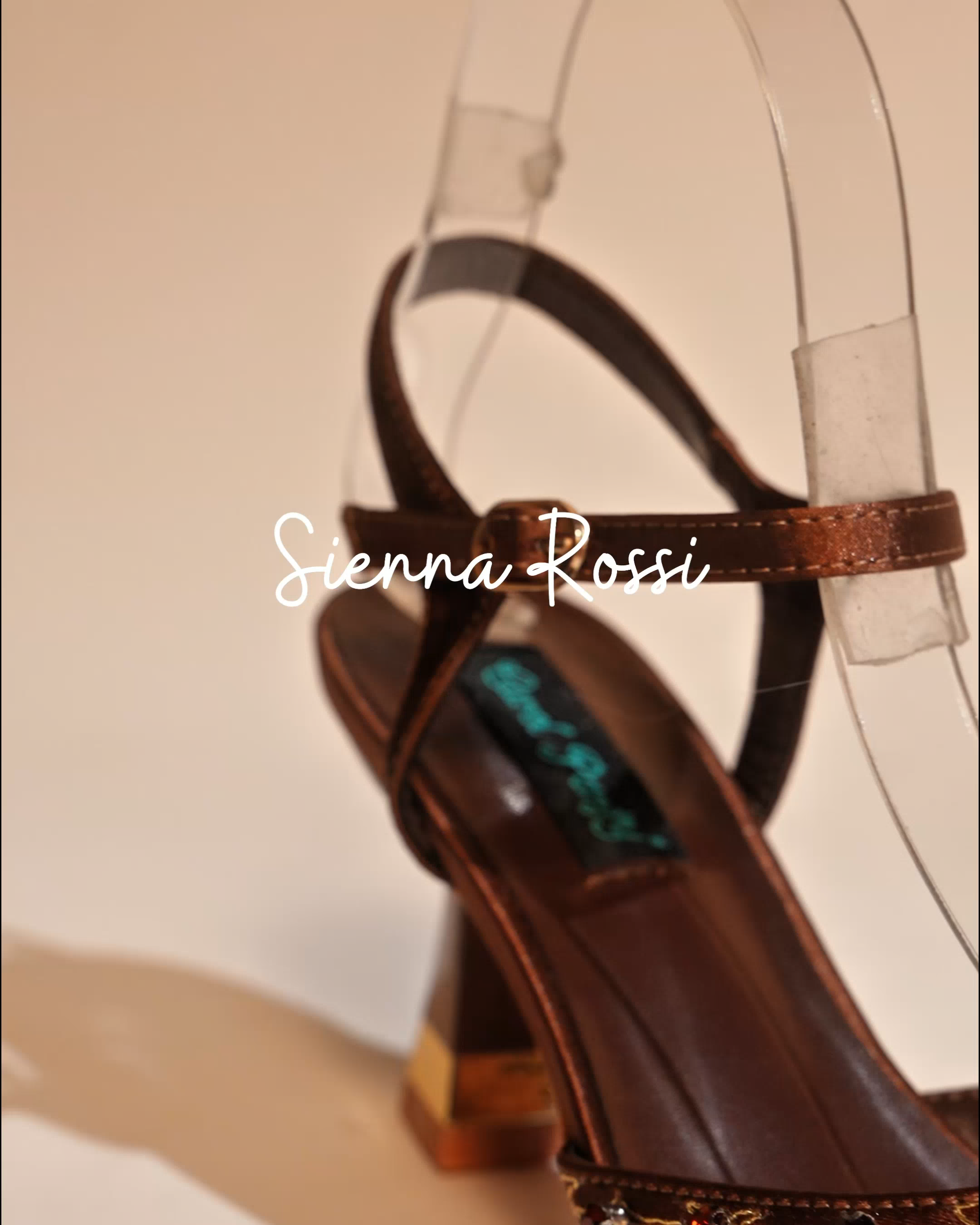 Flora Rhinestone Slingback Pumps In Chocolate