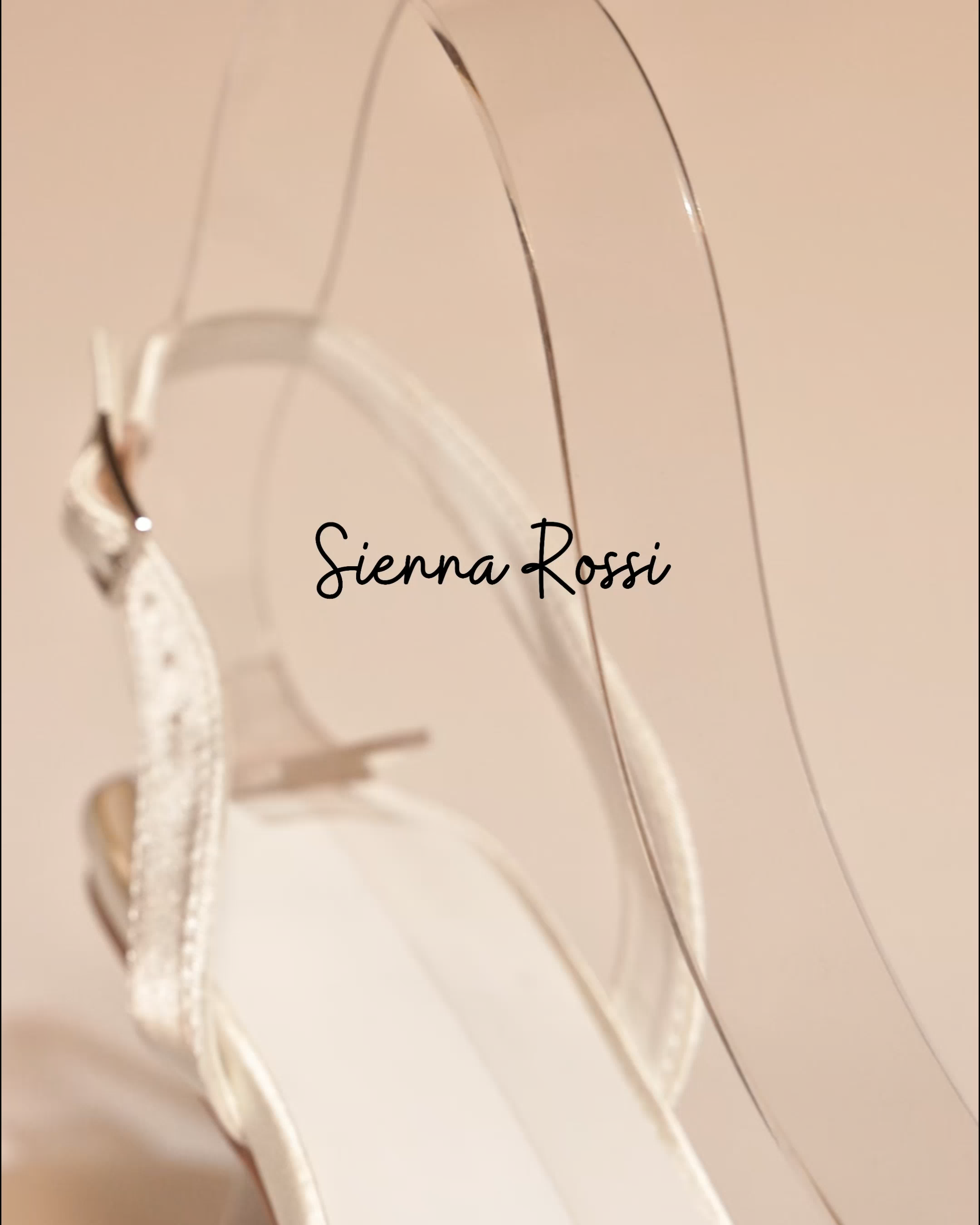 Hadil Rhinestone Slingback Flared Heels in White