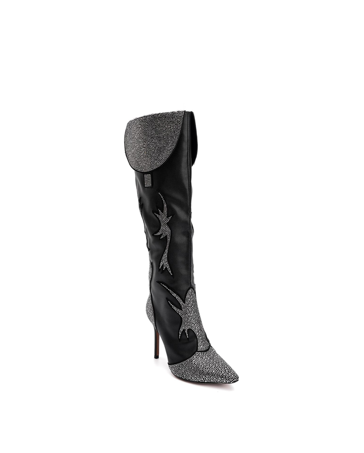  Greek Rhinestone Splicing Over The Knee Boorts