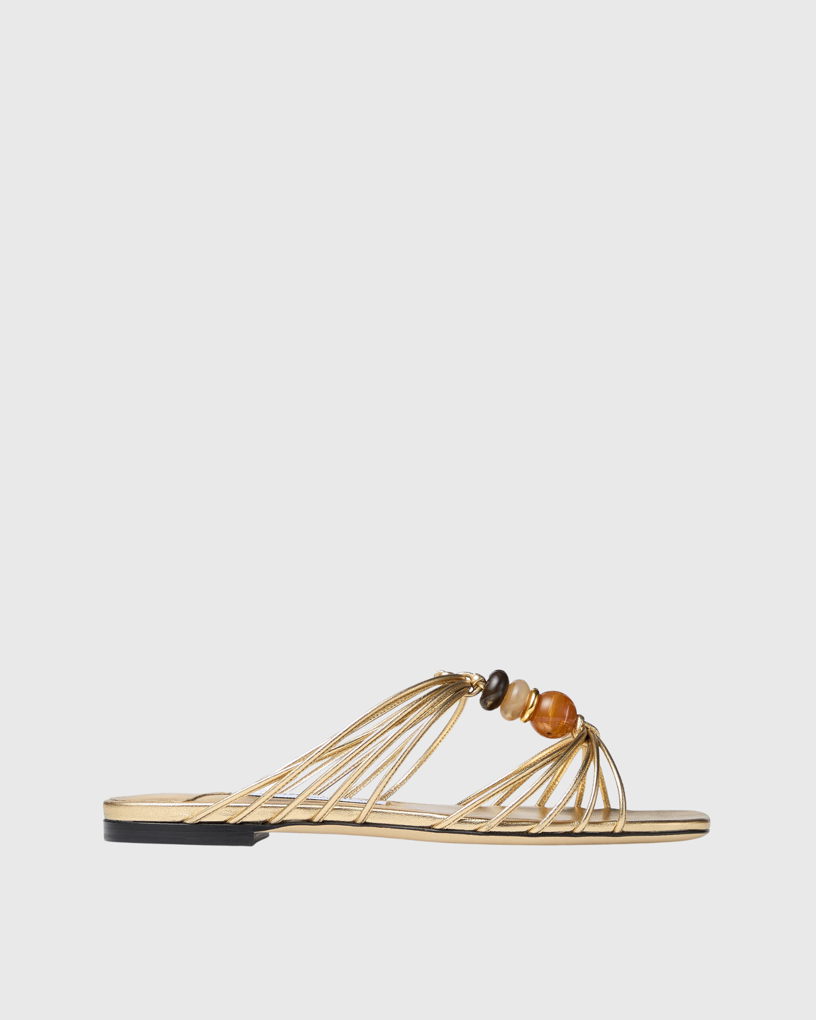 Janka Rope Strappy Slippers In Gold
