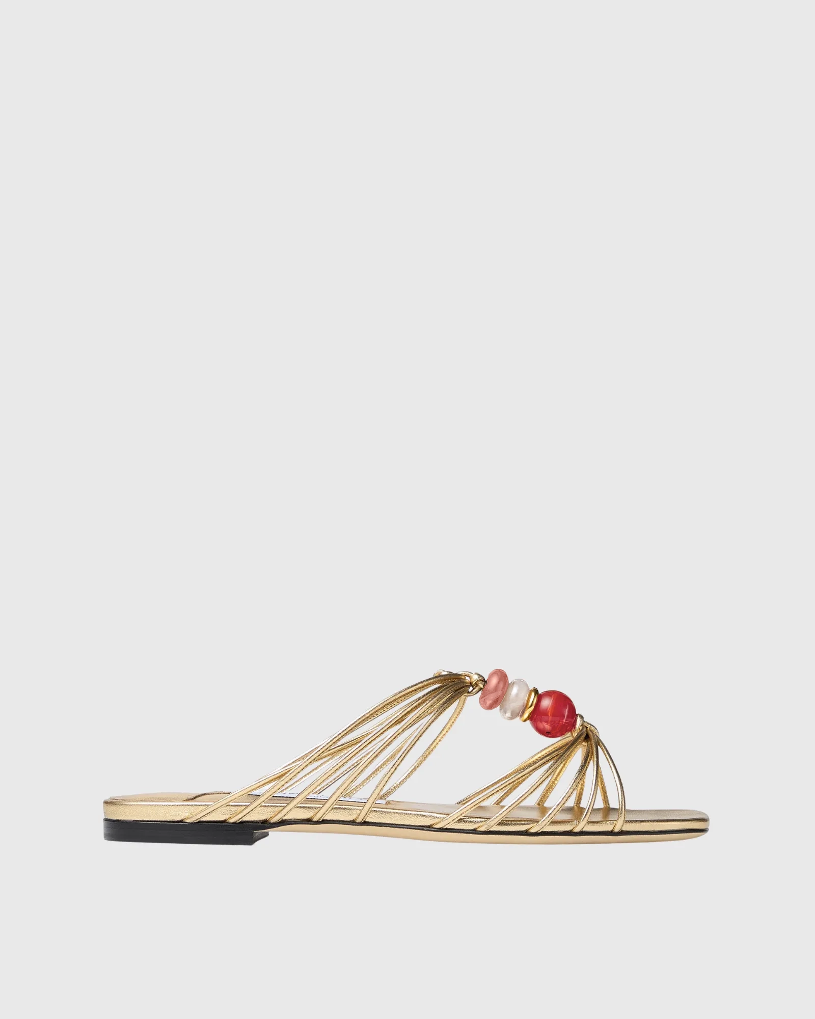 Janka Rope Strappy Slippers In Gold
