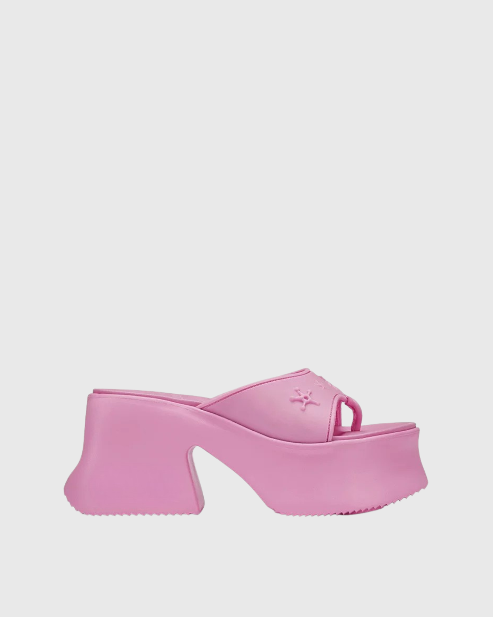 Janis Thong Toe Platform Heels In Pink