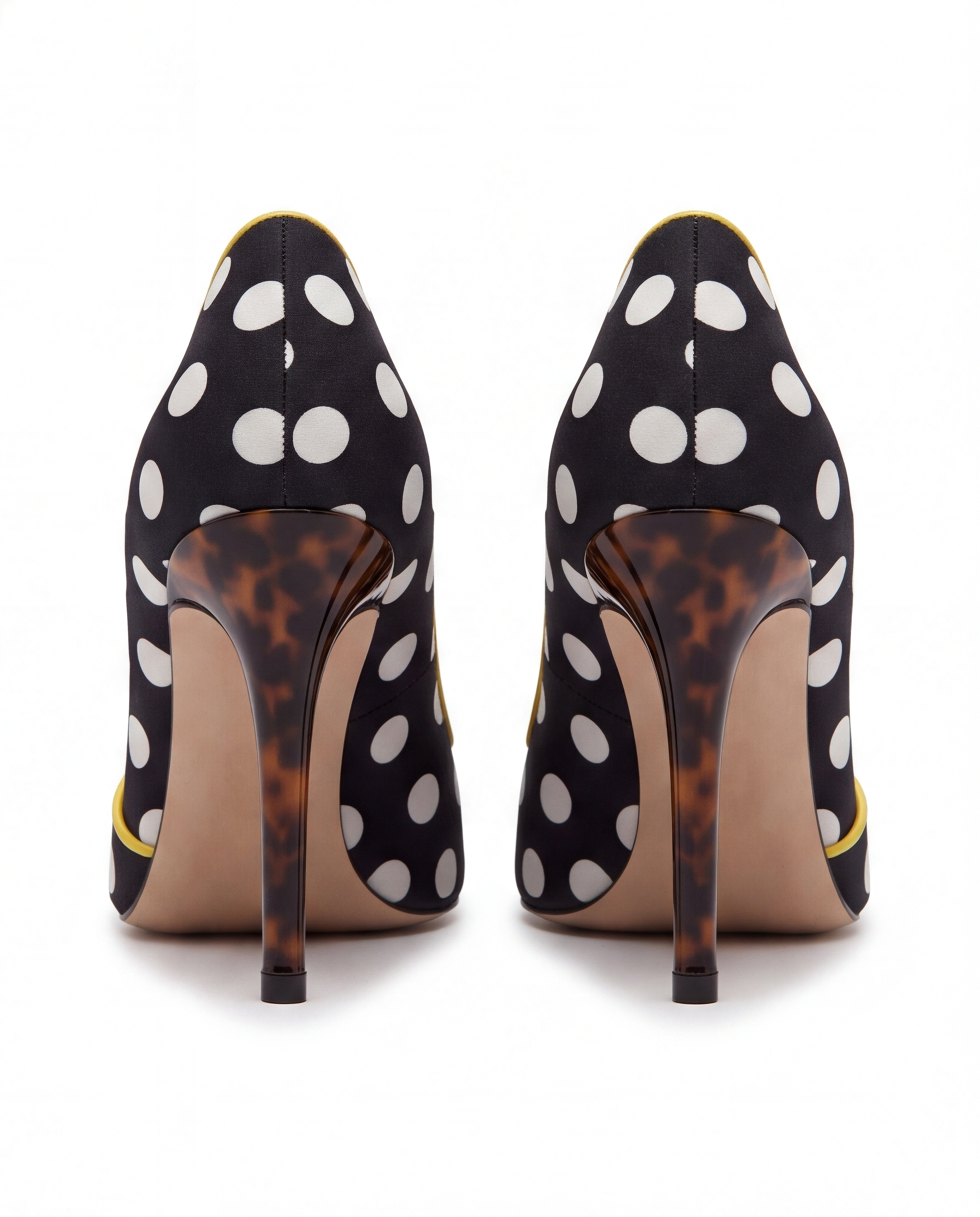Hlengiwe Polka Dot Peep Toe Pumps