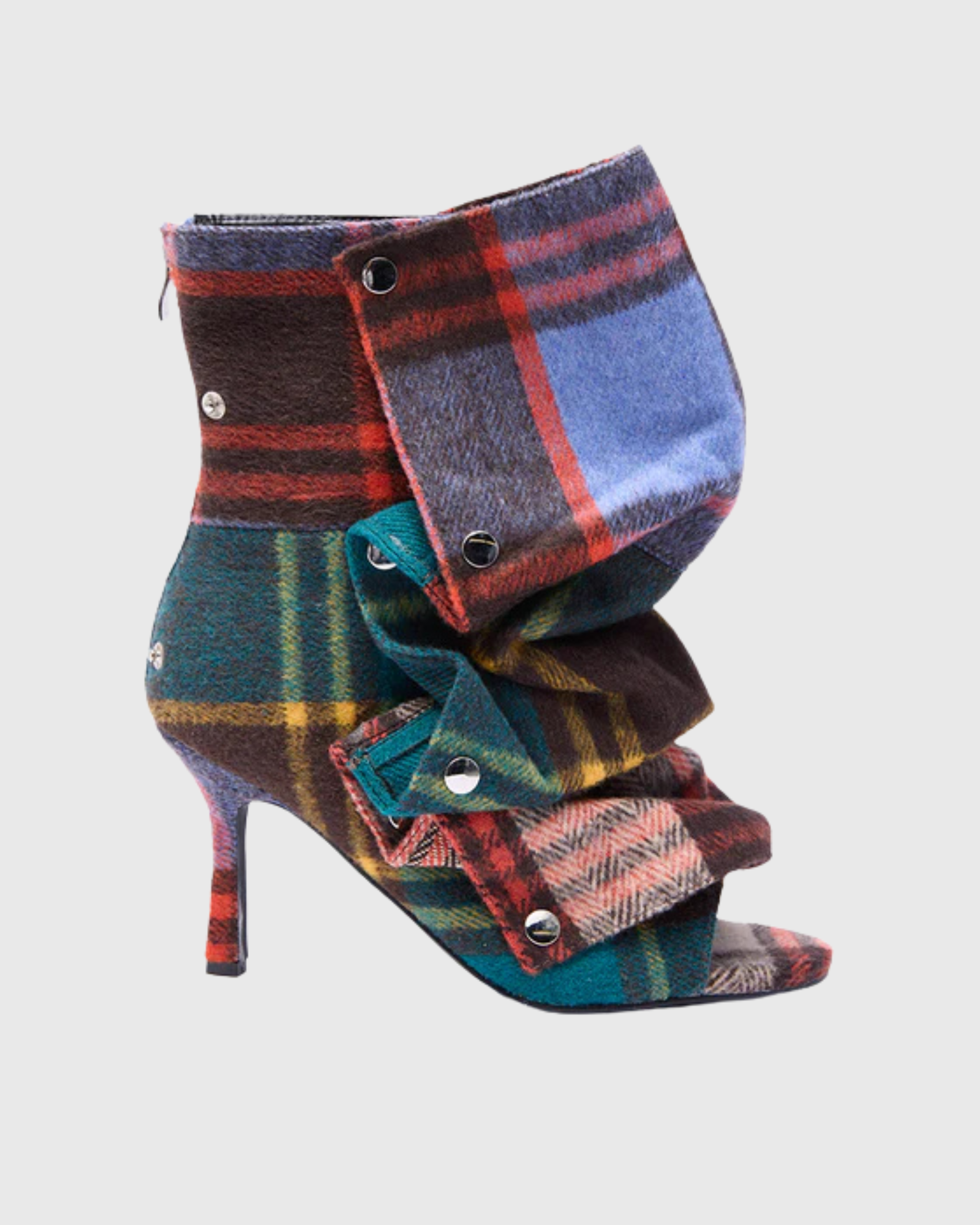 Santa Rivet Open Toe Check Boots