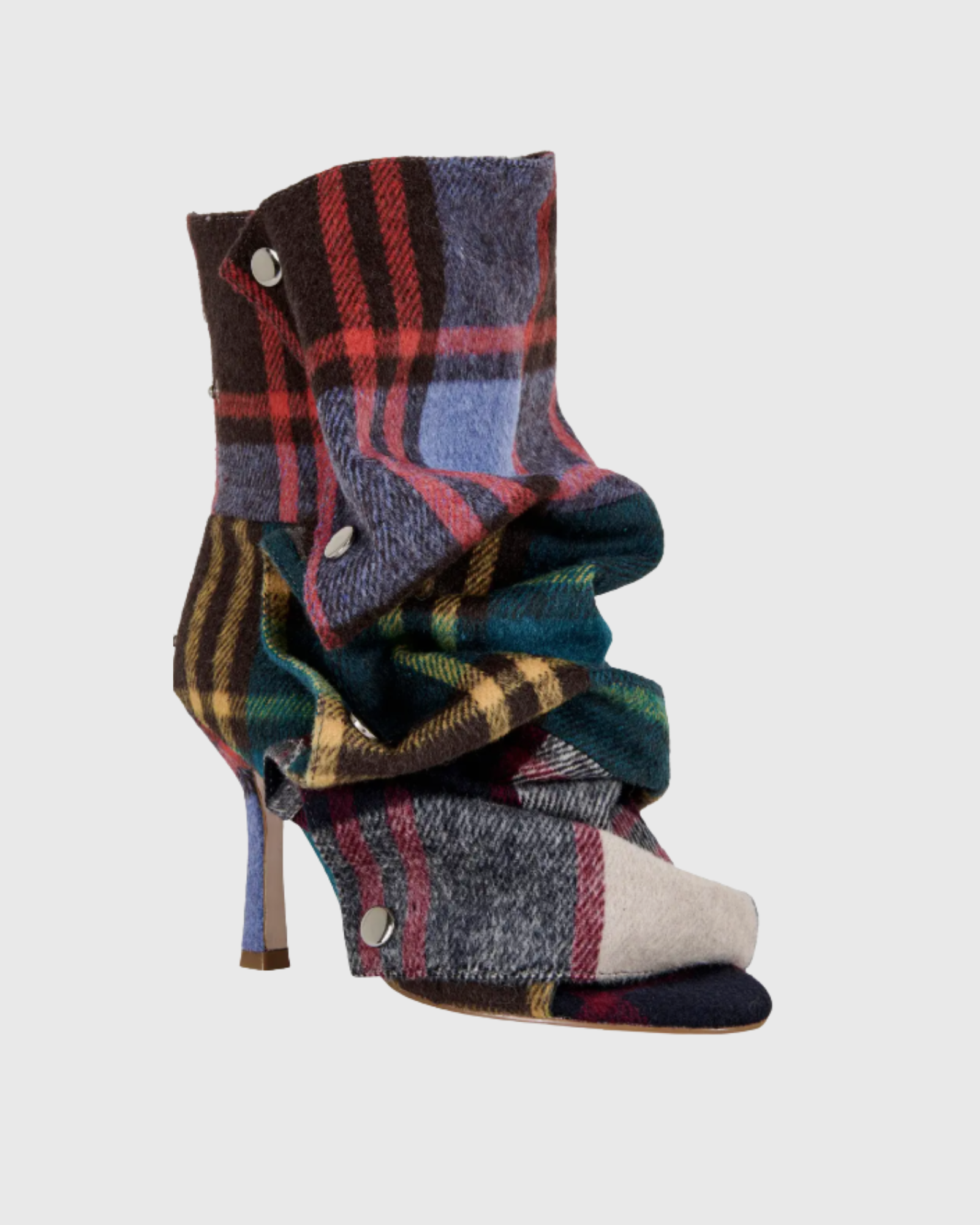 Santa Rivet Open Toe Check Boots