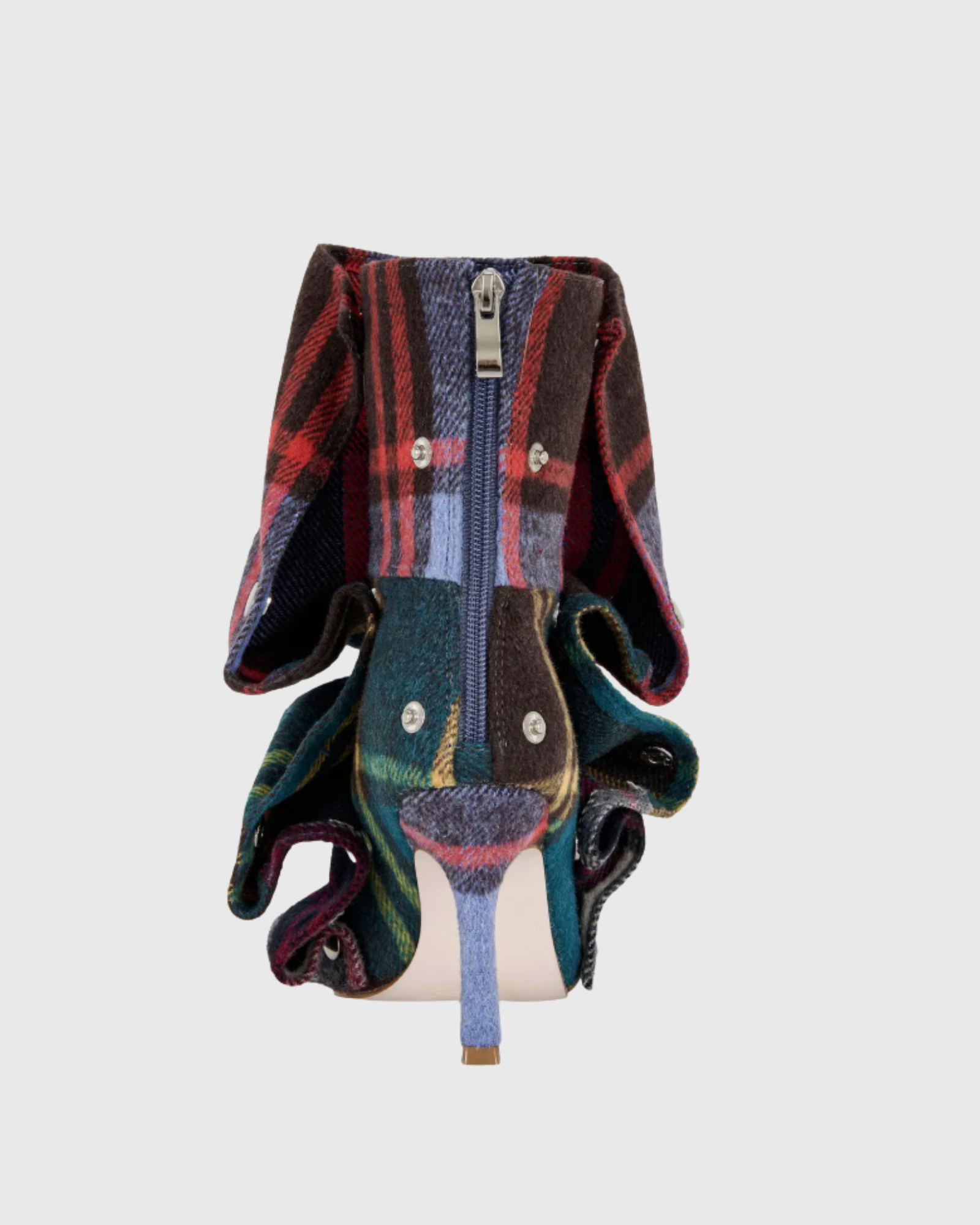 Santa Rivet Open Toe Check Boots