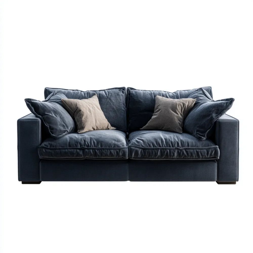 2-Sitzer-Sofa Stoff 200x100x90 cm – Dunkelblau – Modernes Design-stillavio
