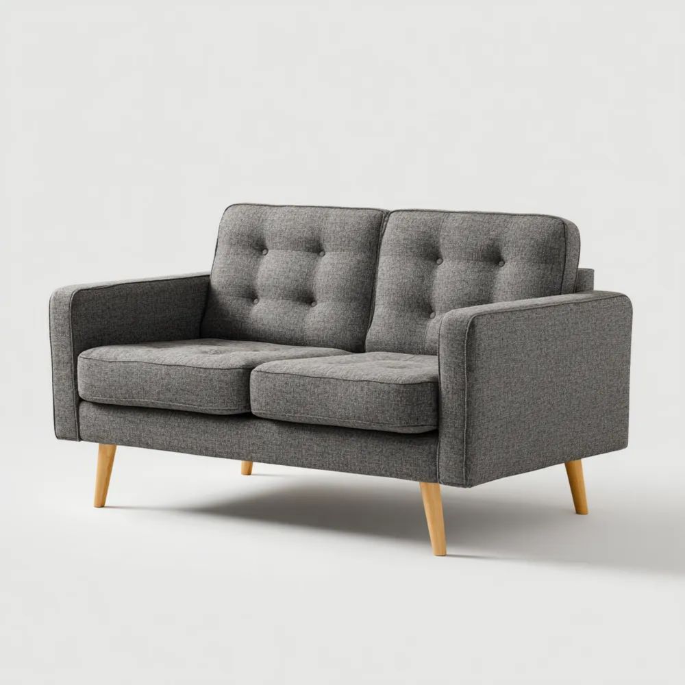 2-Sitzer-Sofa Stoff 150x85x75 cm - Dunkelgrau - Skandinavisches Design-stillavio