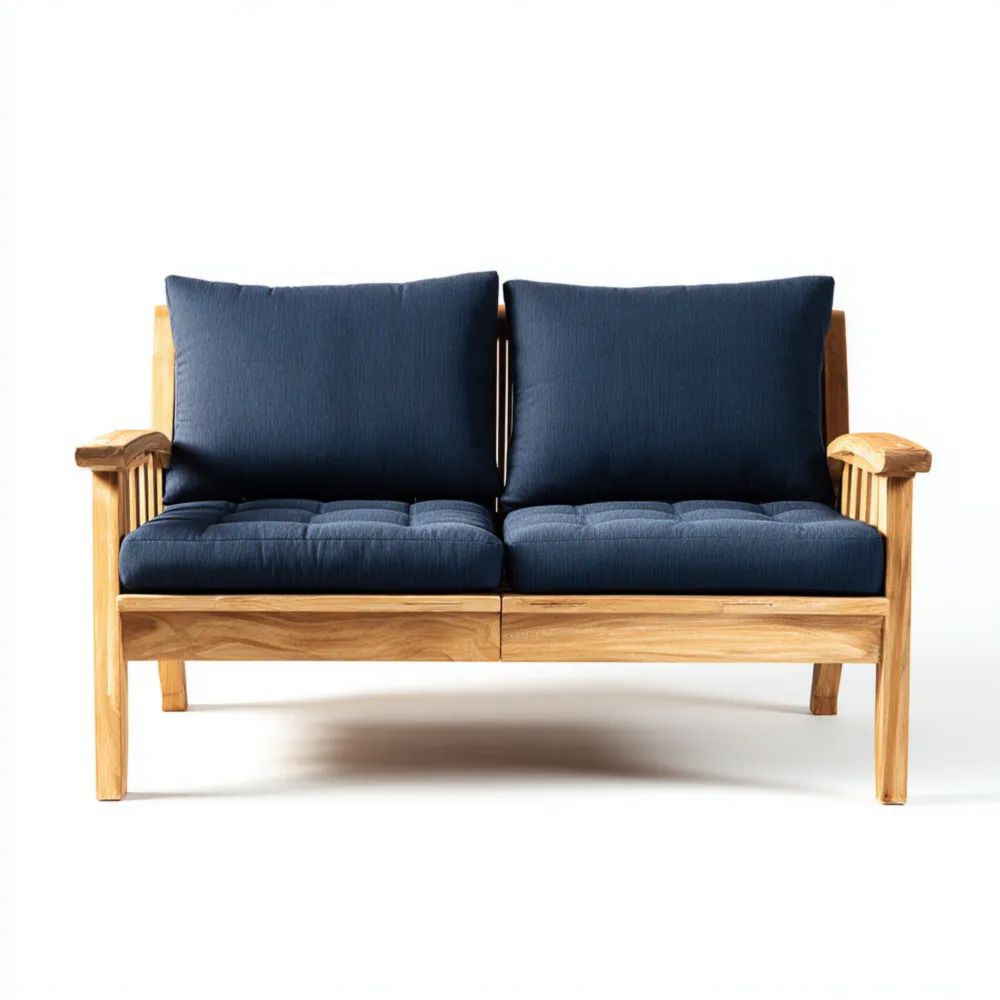 2-Sitzer-Sofa 140x75x85 cm Holzrahmen Navyblau Stoff - Modernes Design-stillavio