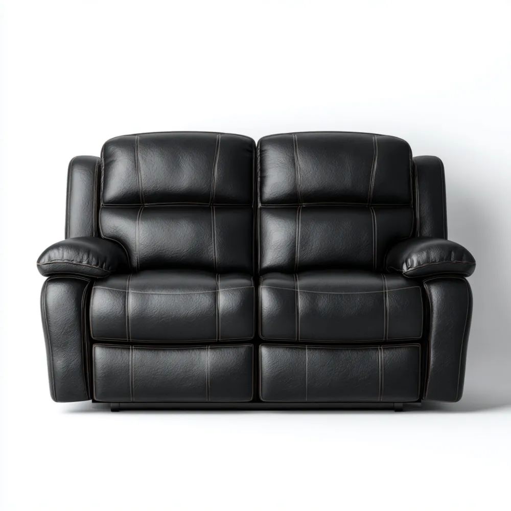 2-Sitzer-Sofa Kunstleder 150x100x85 cm - Schwarz - Modernes Design-stillavio