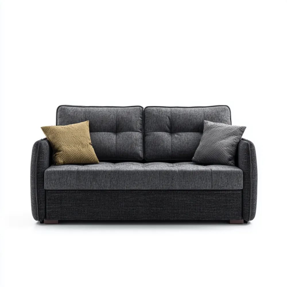 2-Sitzer-Sofa Stoff 150x85x90 cm – Dunkelgrau – Modernes Design-easeanova