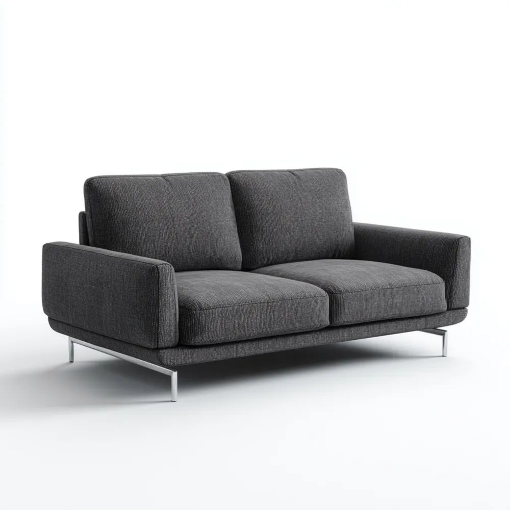 2-Sitzer-Sofa Stoff 150x85x75 cm – Dunkelgrau – Moderner Stil-easeanova