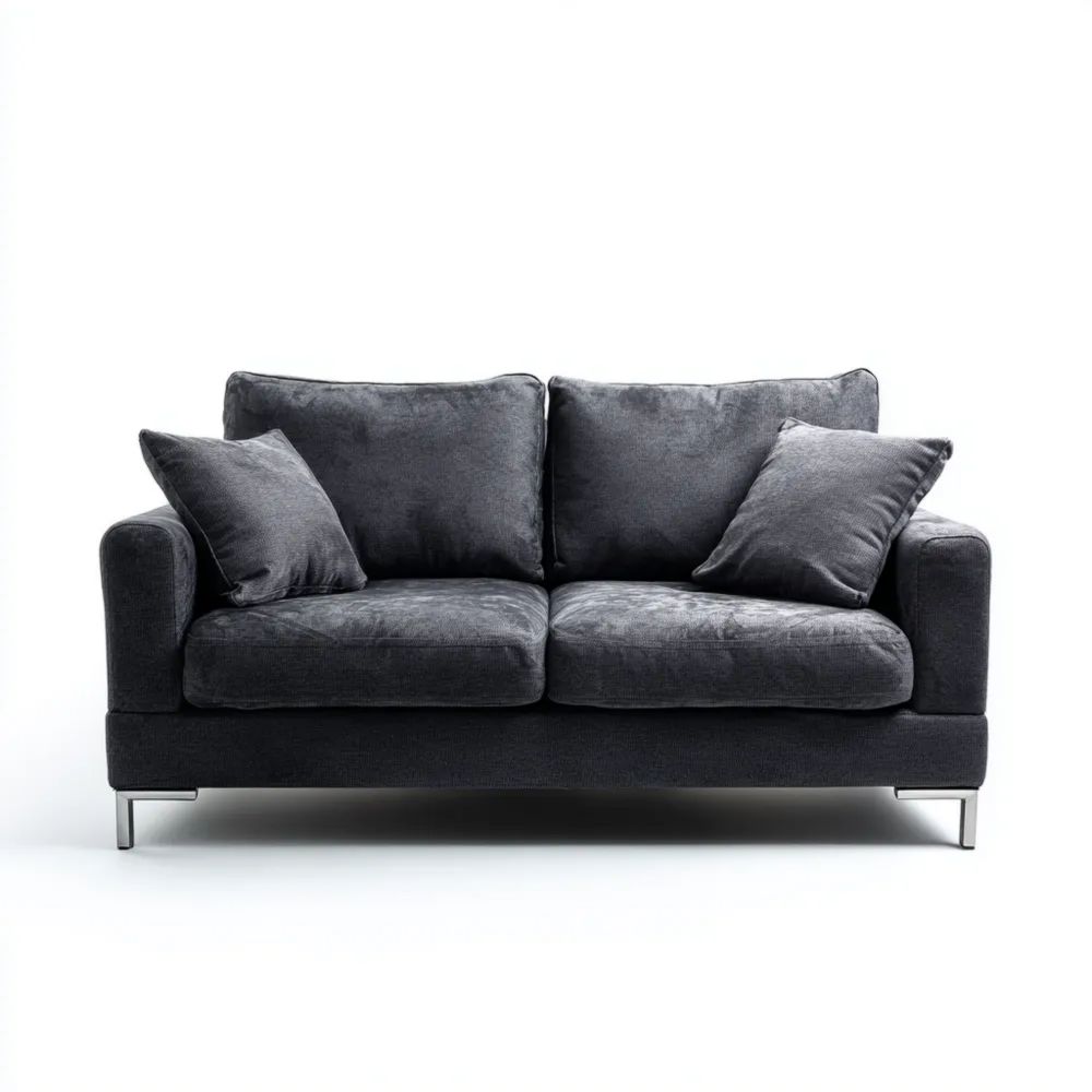 2-Sitzer-Sofa Stoffpolsterung 150x85x90 cm – Dunkelgrau – Modernes Design-easeanova