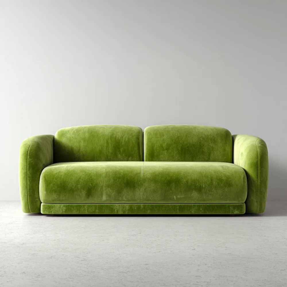 2-Sitzer-Sofa Samt 180x85x75 cm – Grün – Modernes Design-easeanova