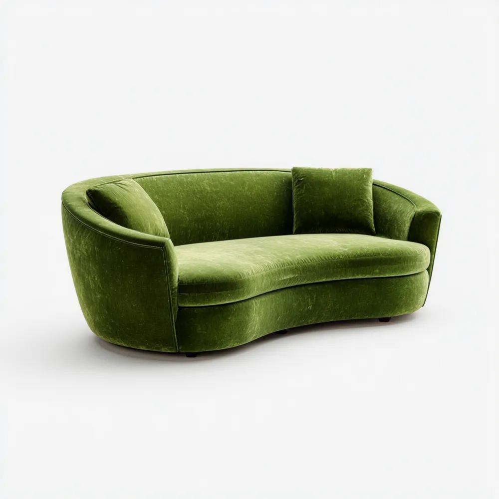 2-Sitzer-Sofa Samt 210x95x80 cm - Grün - Modernes Design-easeanova