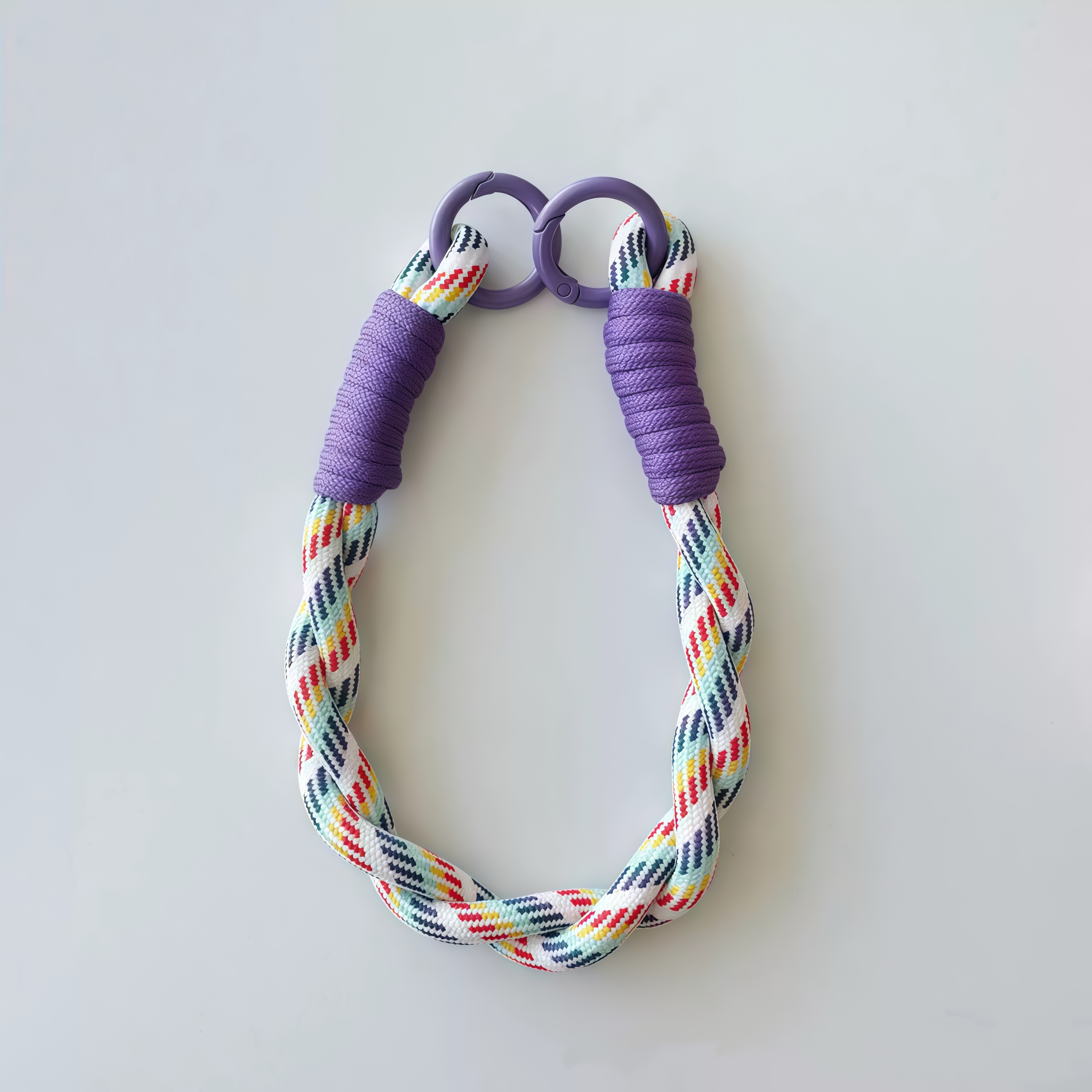 Patterned Double-Ring Lanyard