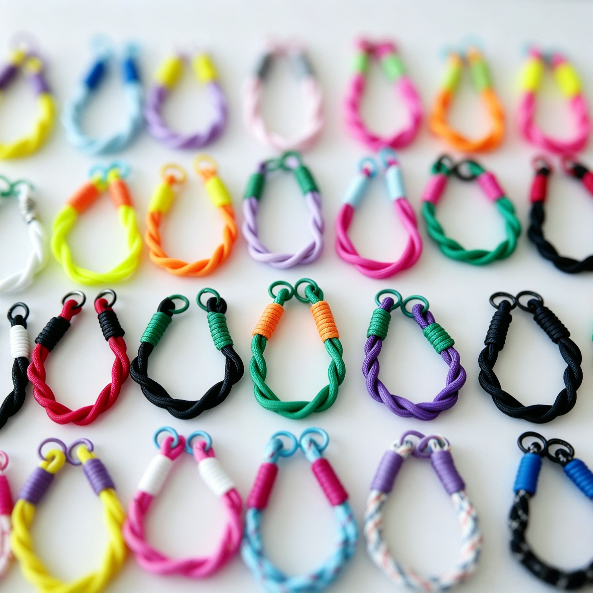 Twisted Patterned Double-Ring Lanyard