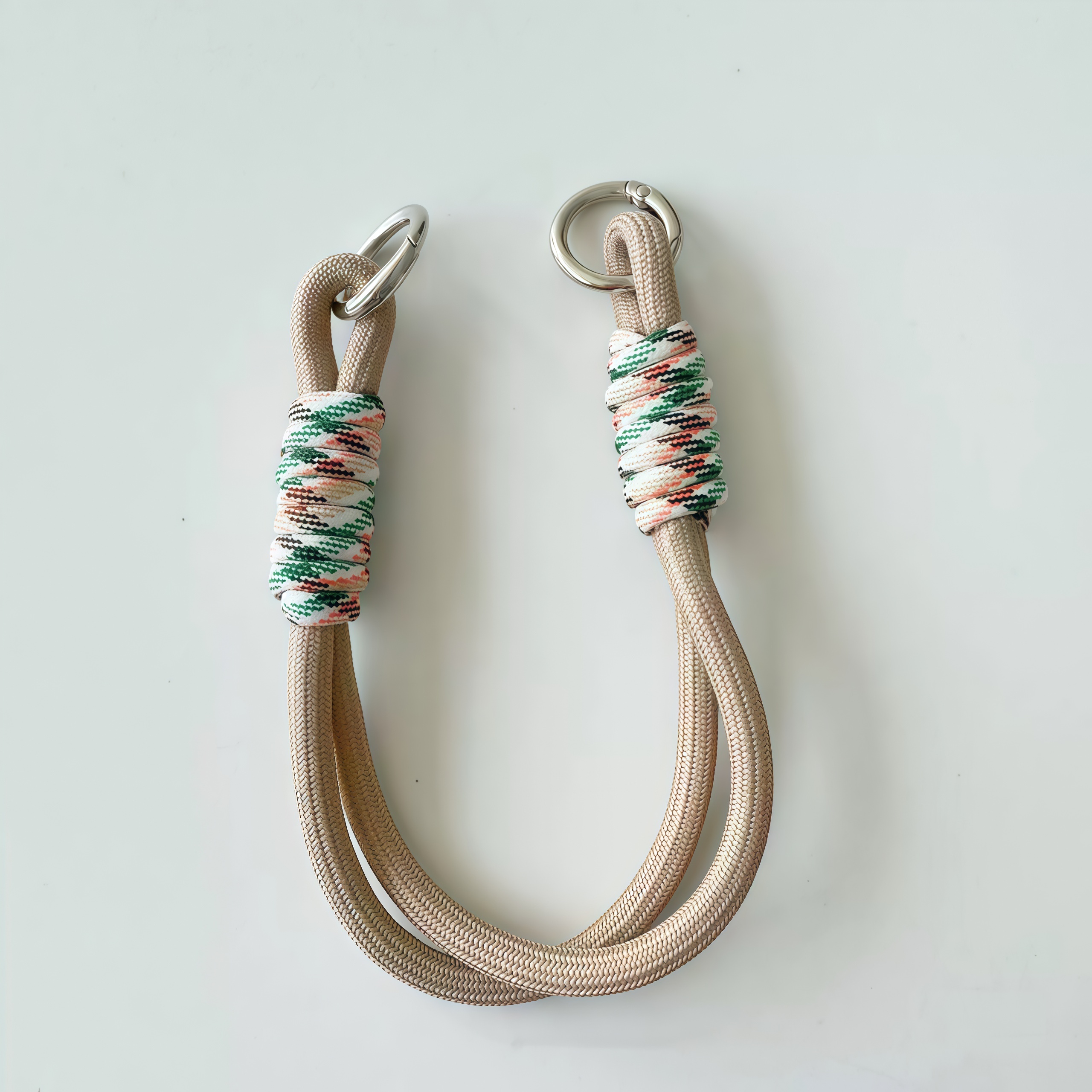 Patterned Double-Ring Lanyard