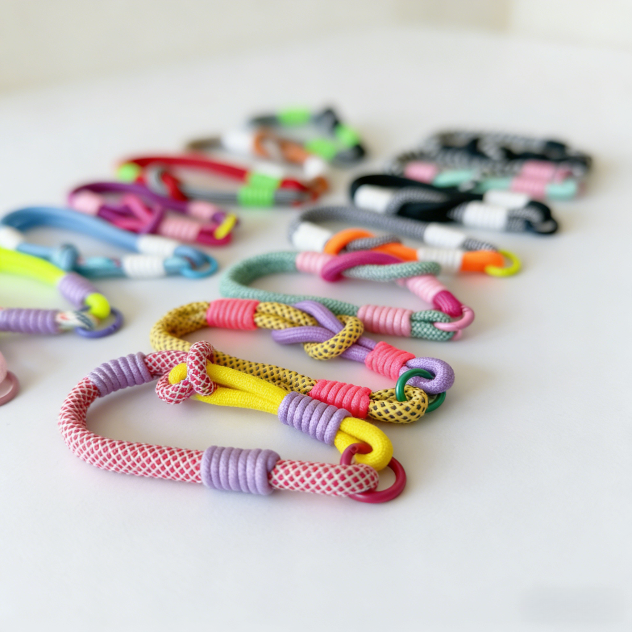 Color-block single-loop lanyard