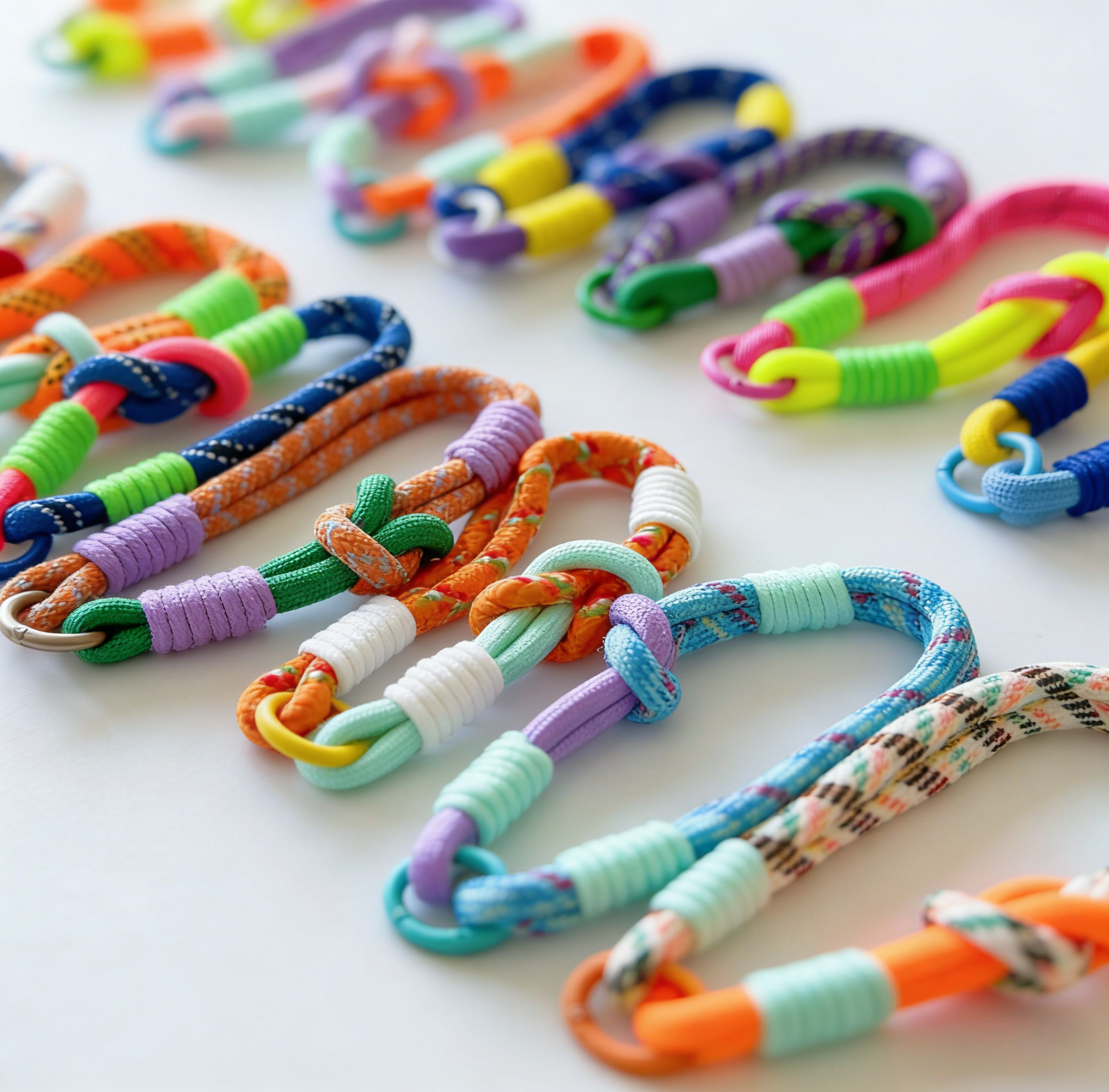 Color-block single-loop lanyard