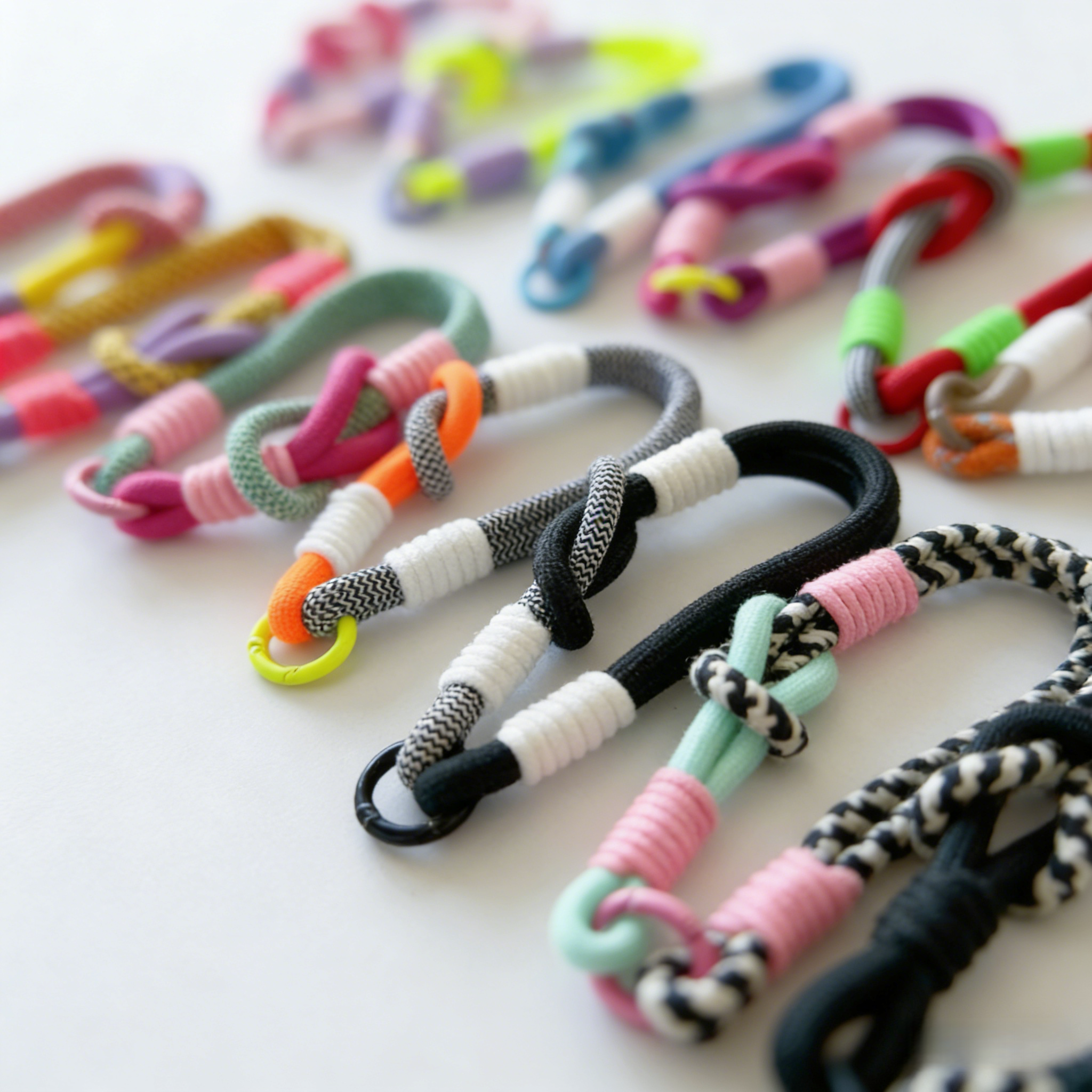 Color-block single-loop lanyard