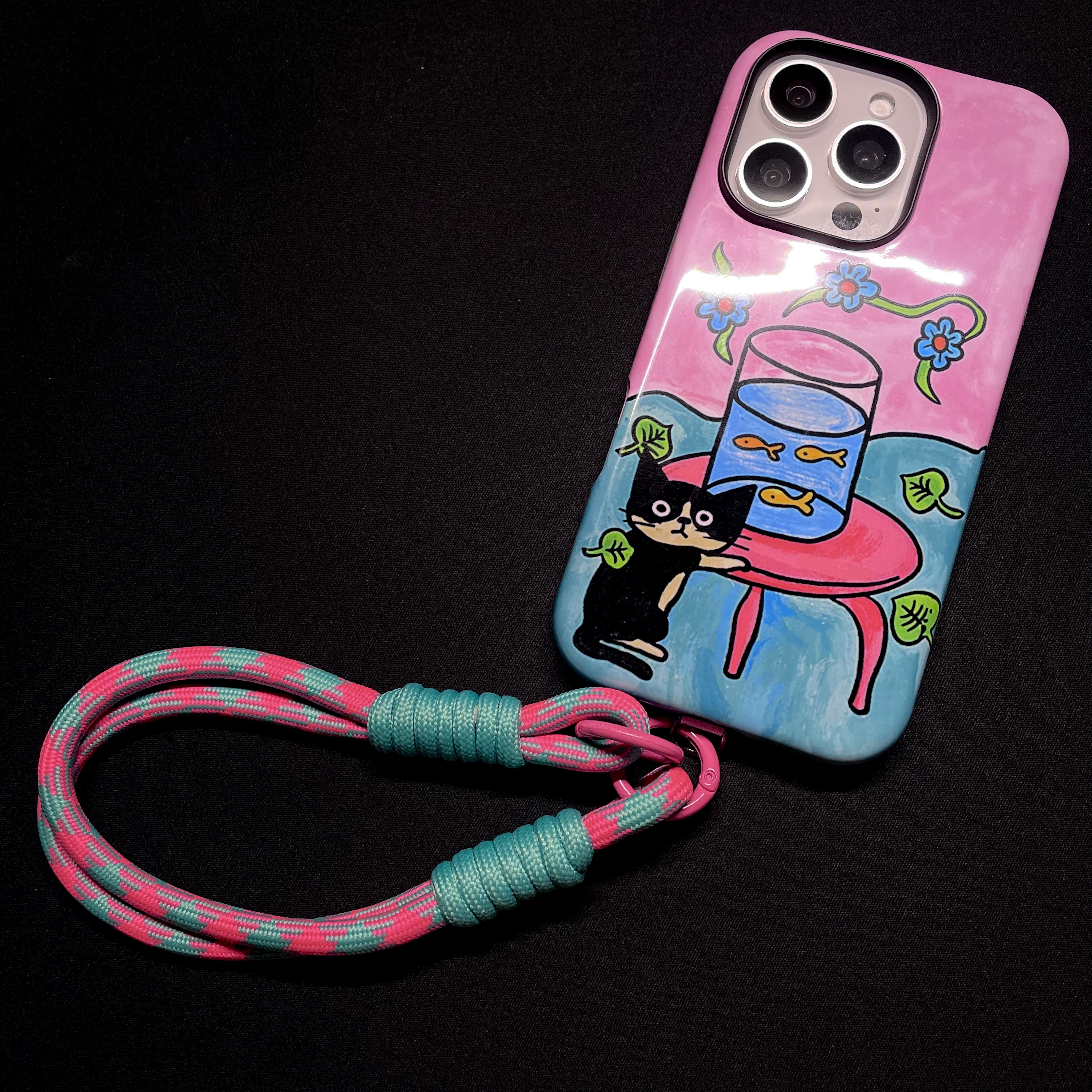 Patterned Double-Ring Lanyard