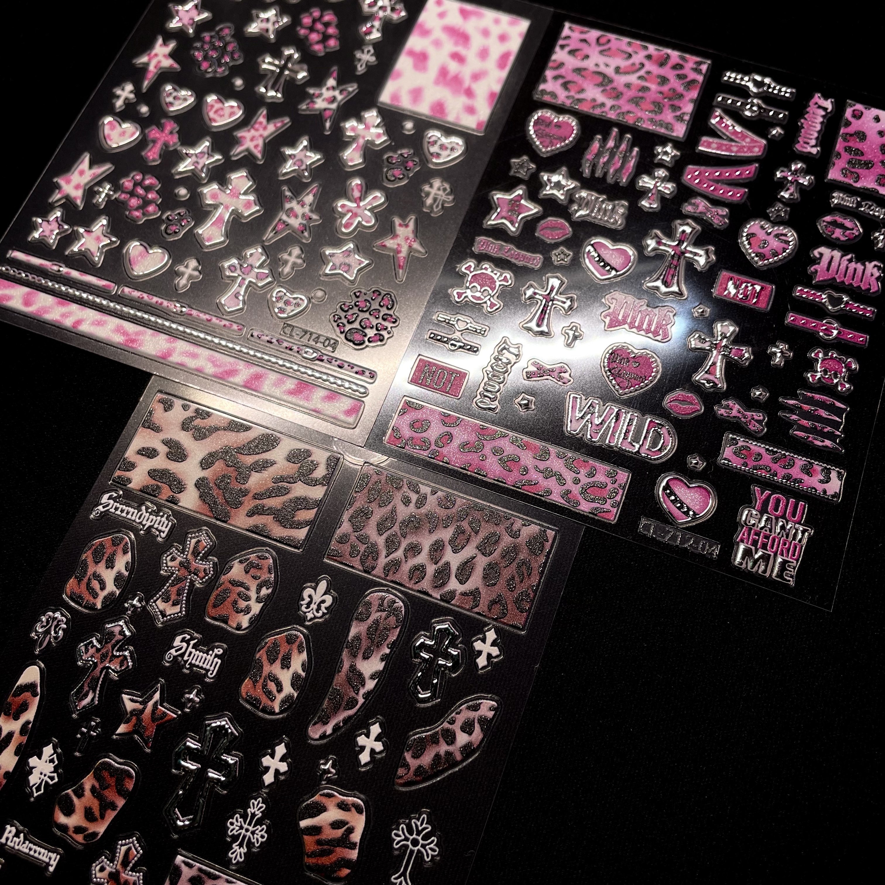 Tricolor Metal Leopard Print