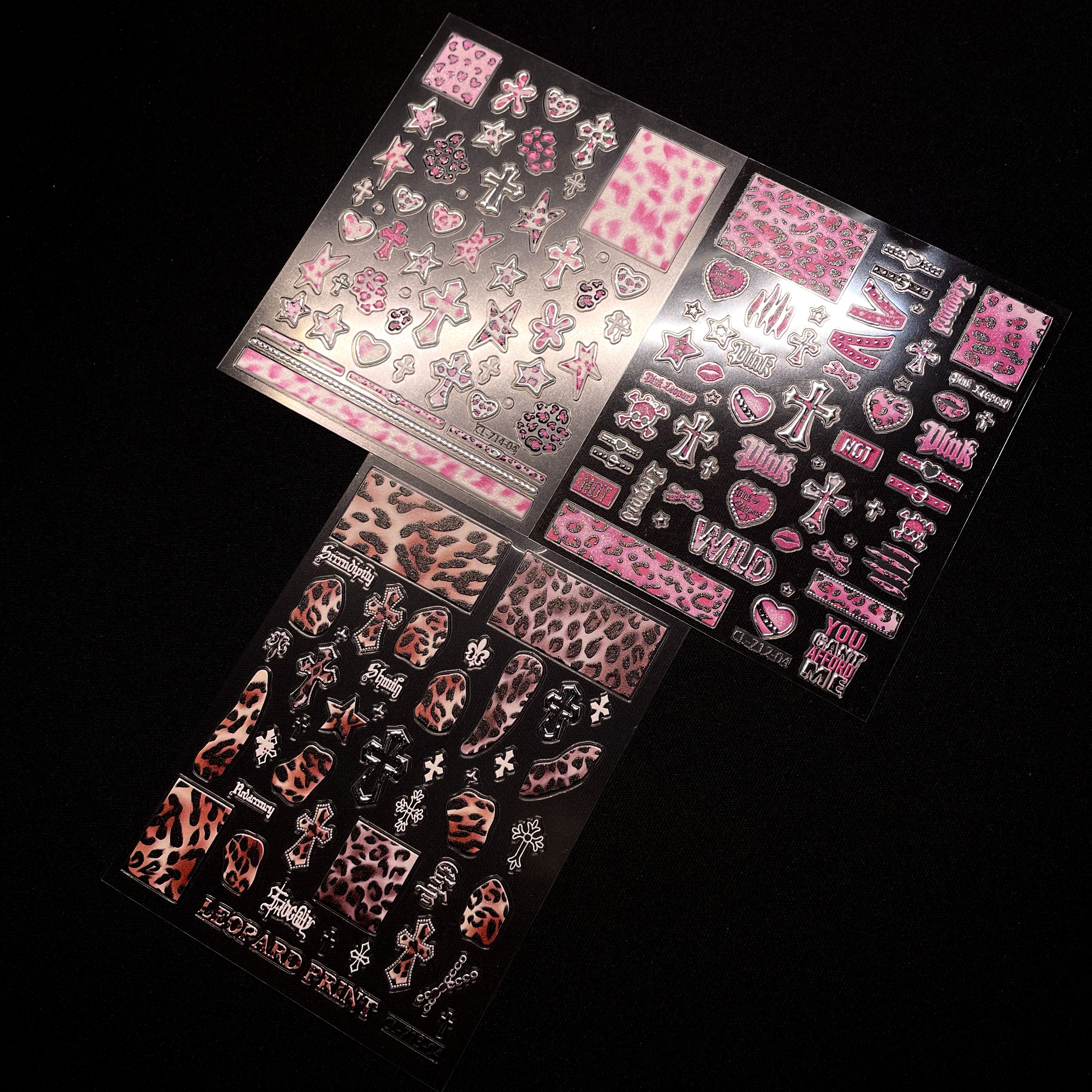 Tricolor Metal Leopard Print